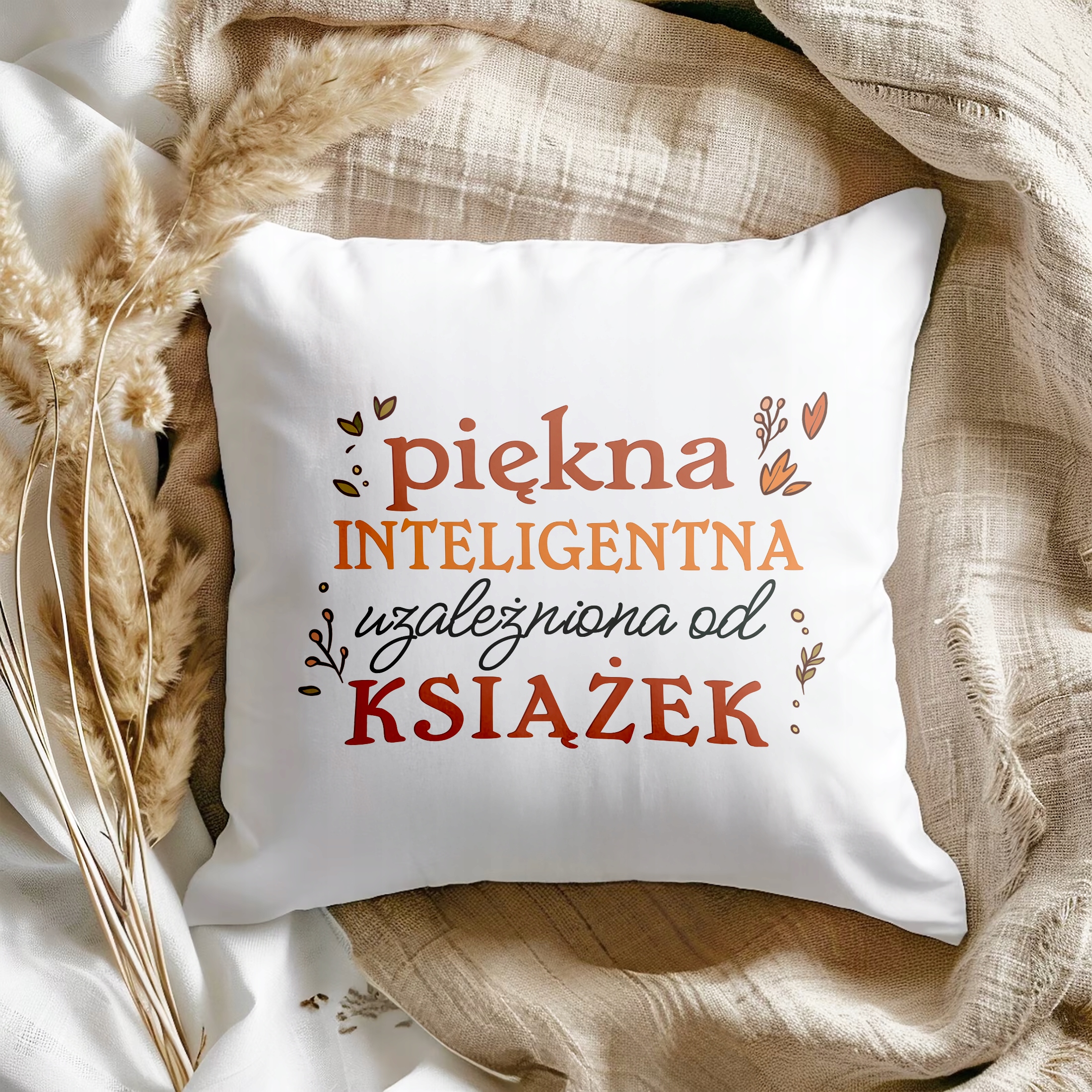 Poduszka 38x38cm Dzień Kobiet Prezent Dla Kobiety Piękna Inteligenta