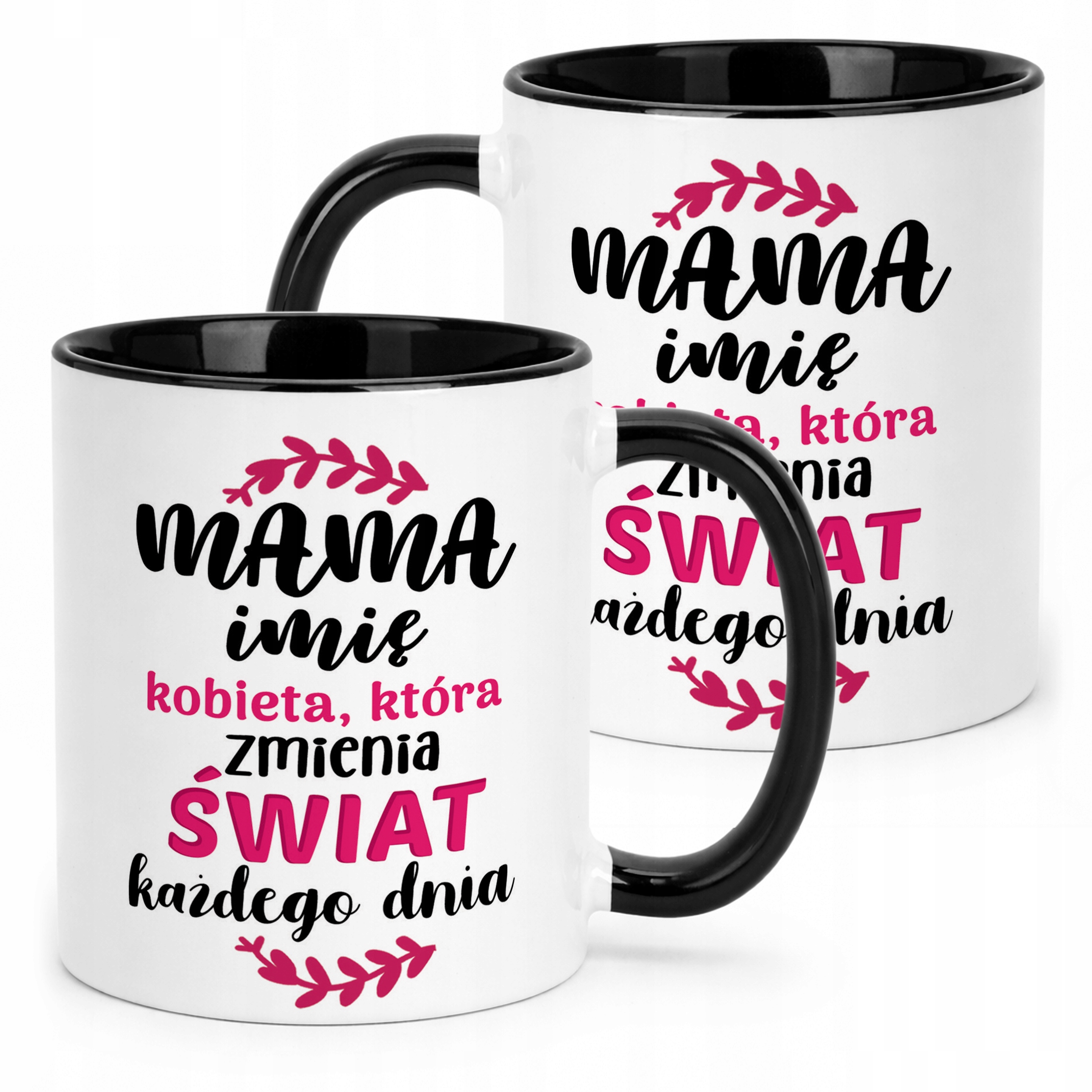 Kubek Czarny Personalizowany Dzień Matki Dla Mamy Prezent Upominek