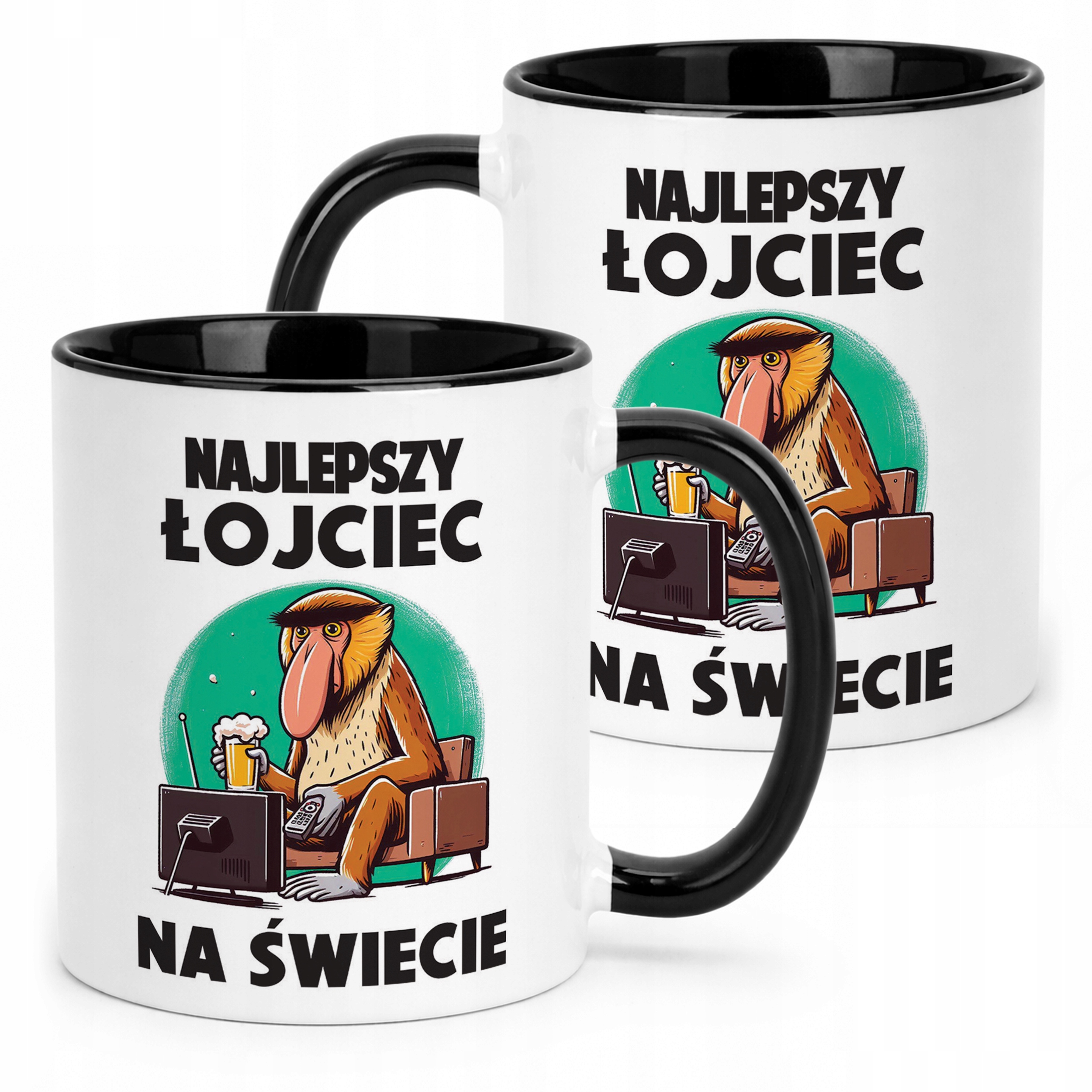 Kubek Czarny Dzień Ojca Dla Taty Najlepszy Łojciec Nosacz Prezent