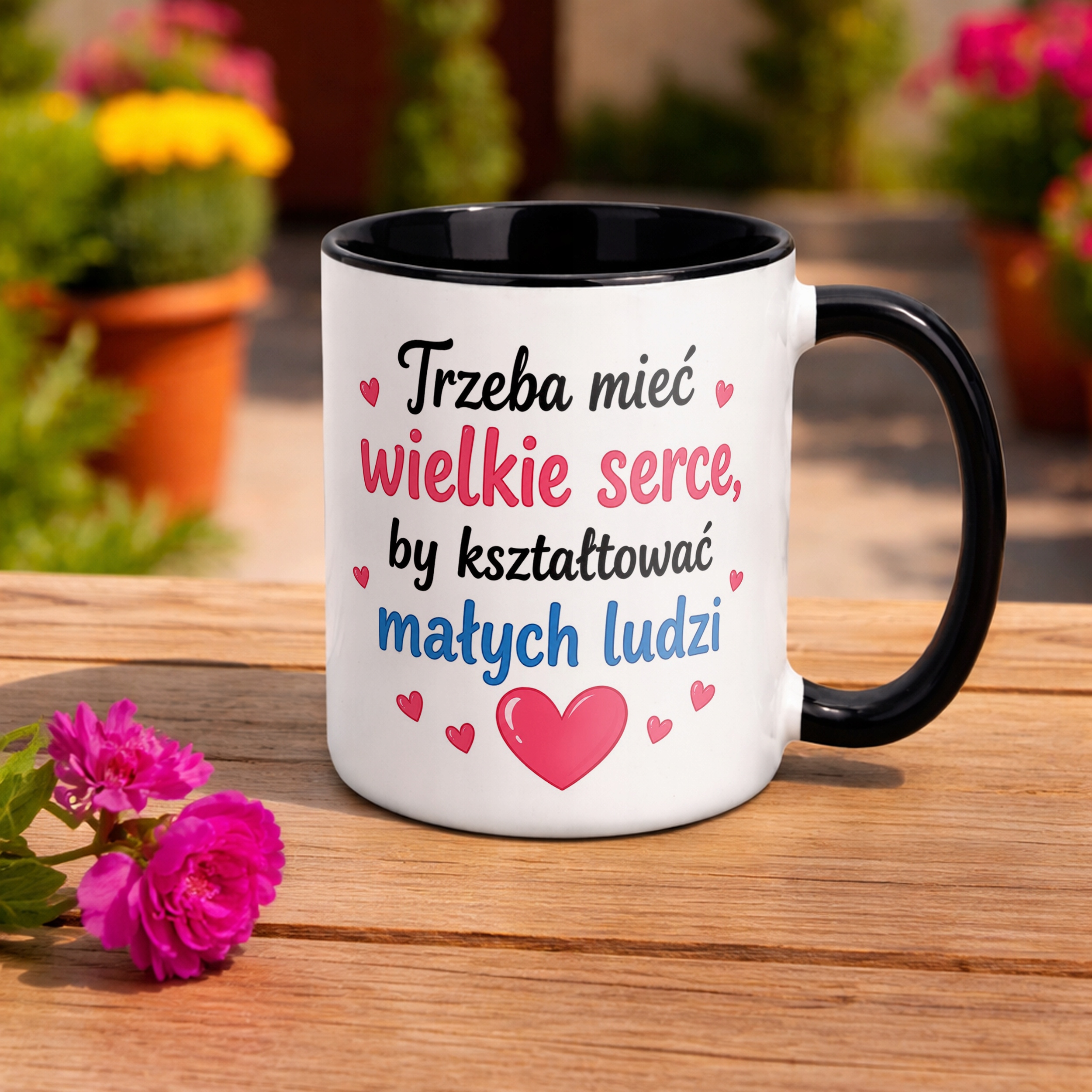 Kubek Czarny Dzień Nauczyciela Prezent Upominek Szkoła