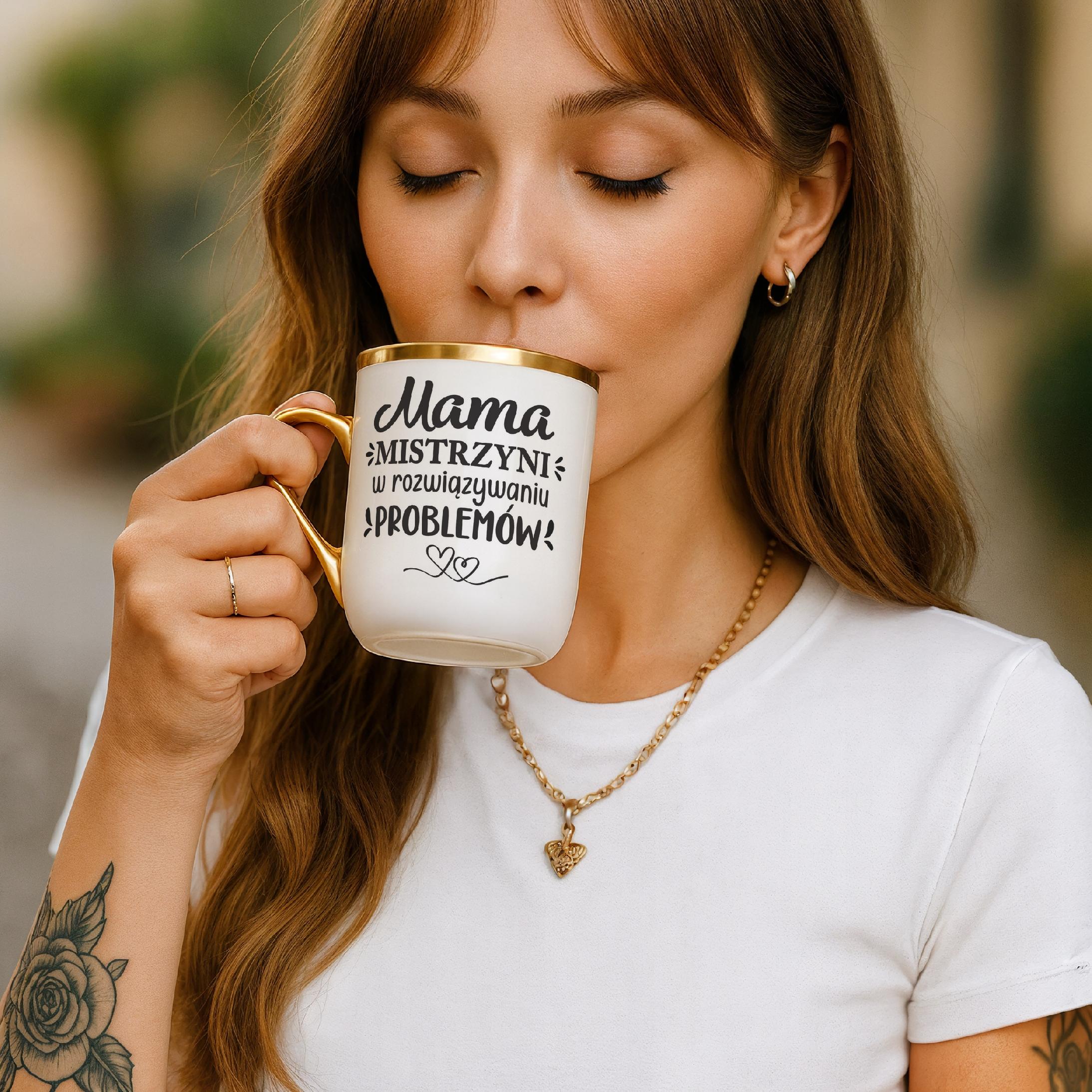 Kubek Premium Złoty Dzień Matki Dla Mamy Prezent Upominek Mistrzyni Mama