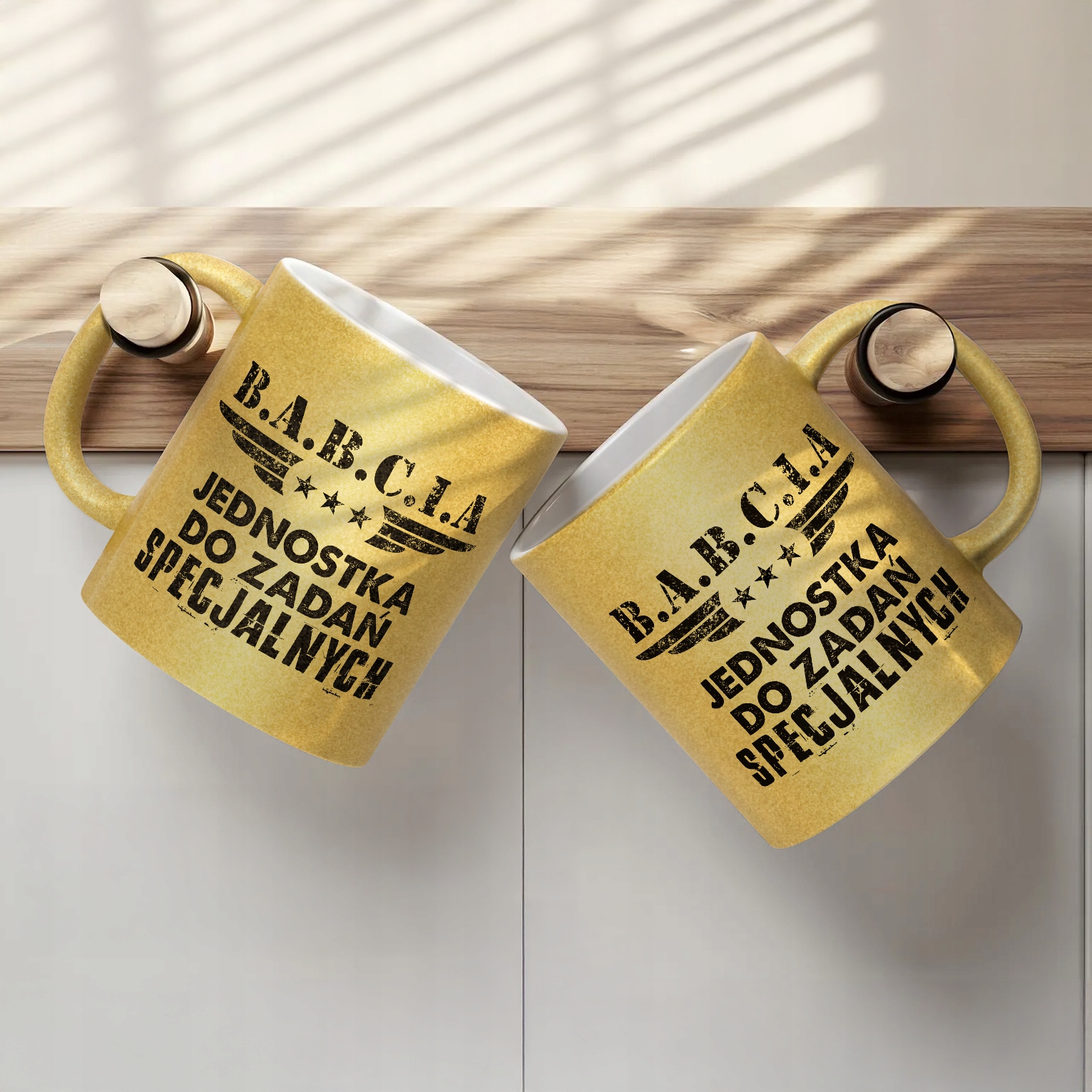 Złoty kubek brokatowy Dzień Babci Dla Babci Prezent Upominek