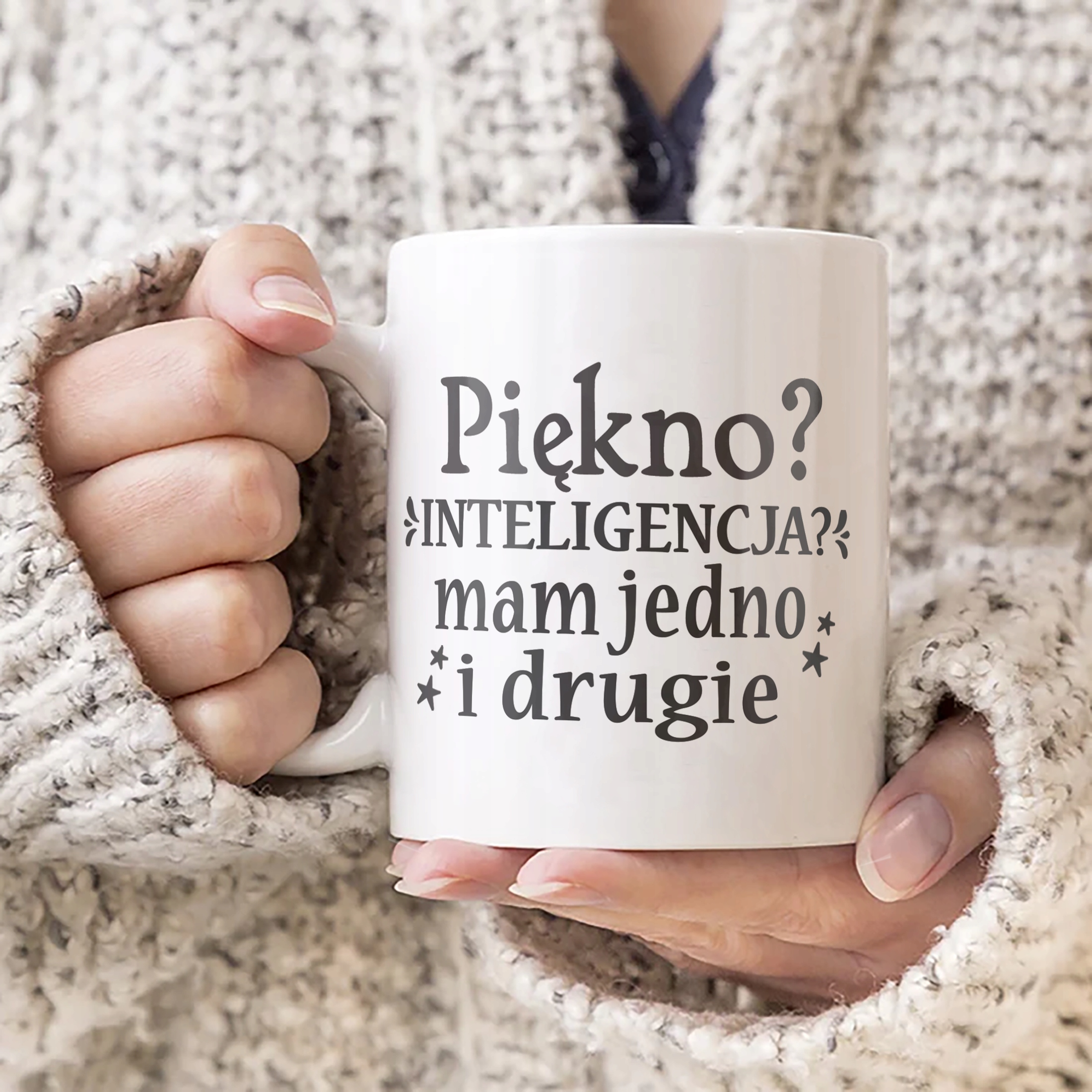 Zestaw Kubek + Torba Dzień Kobiet Prezent Upominek Piękno Inteligencja