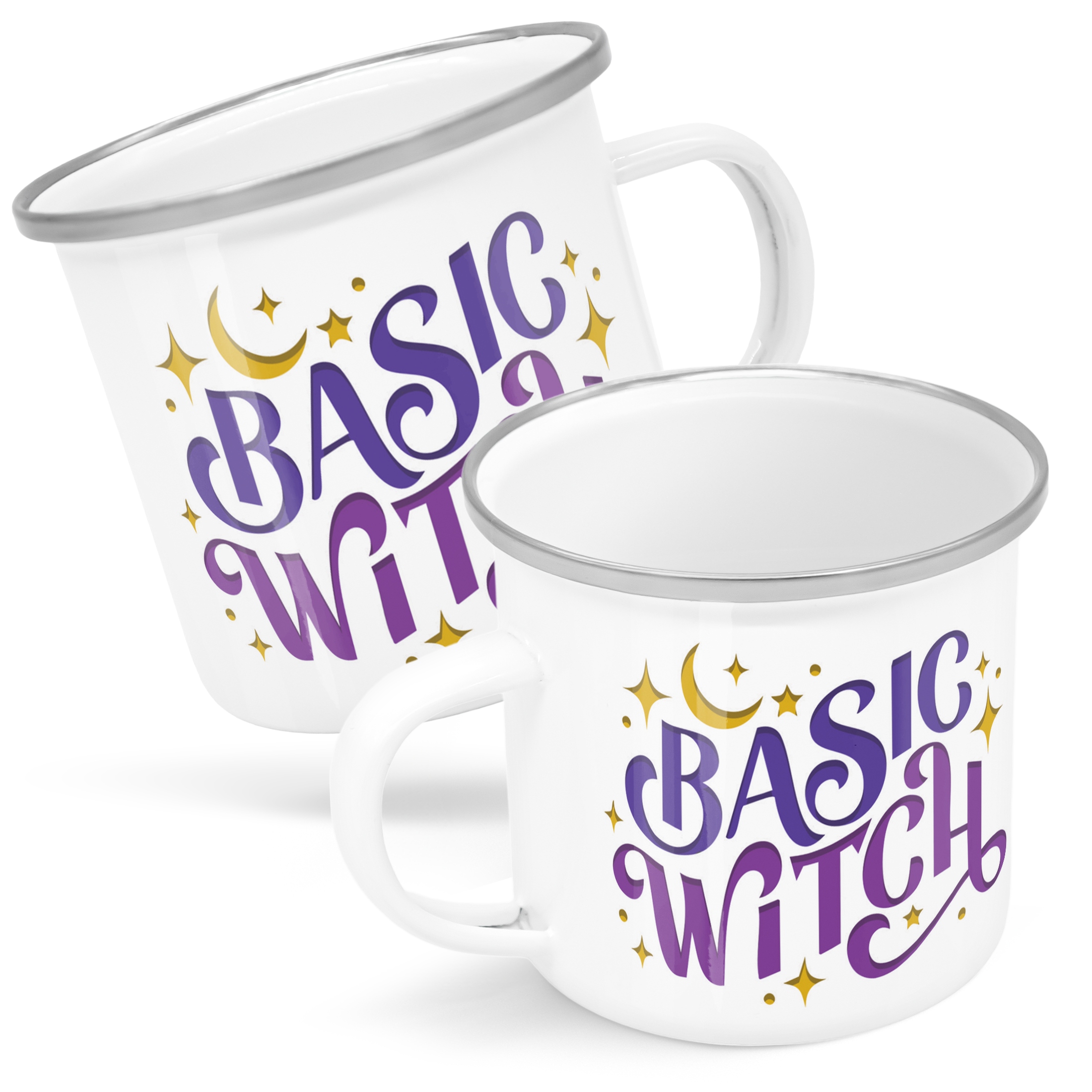 Emaliowany Kubek Garnuszek Halloween Basic Witch Wiedźma Prezent