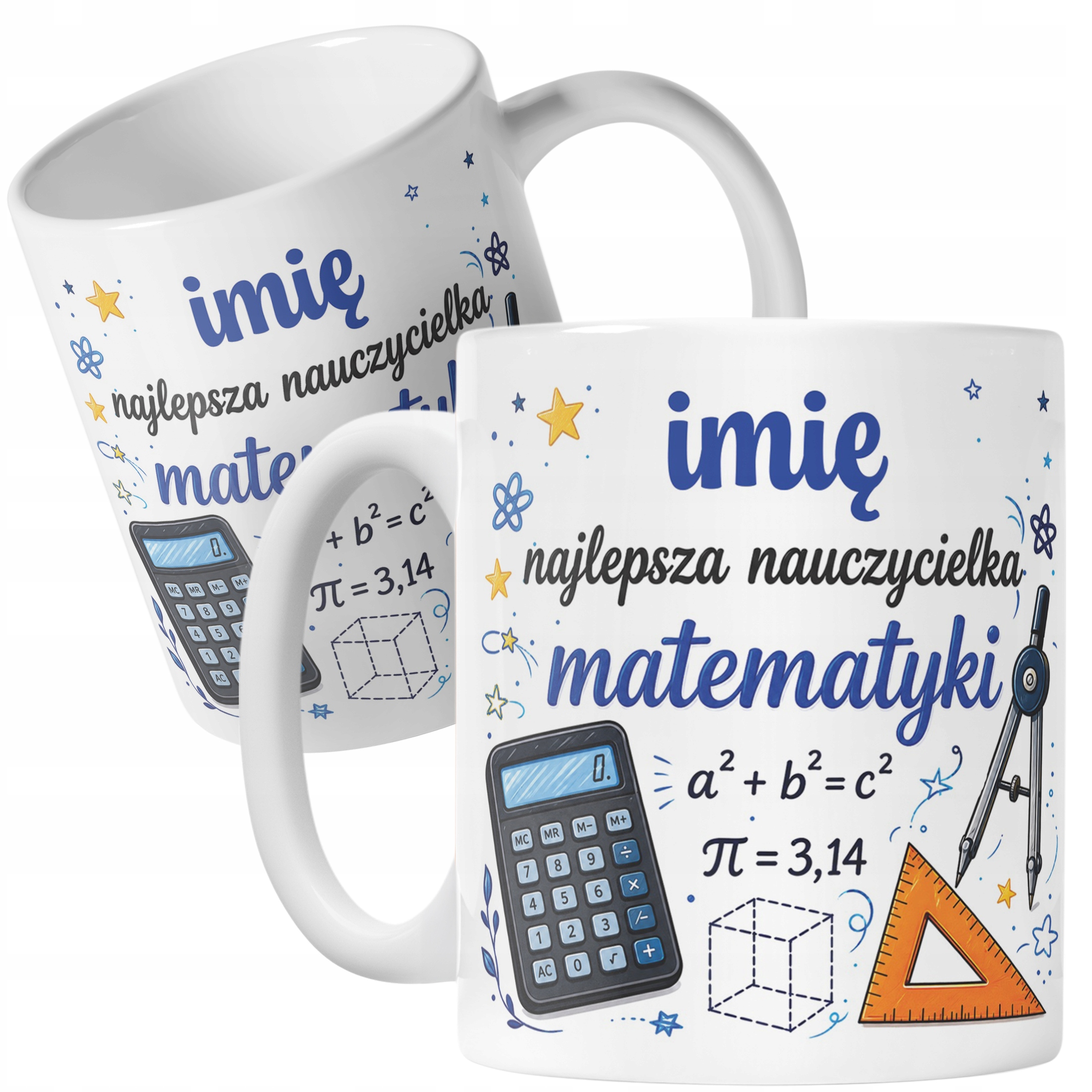 Kubek z Imieniem Dzień Nauczyciela Zakończenie Roku Matematyka Prezent