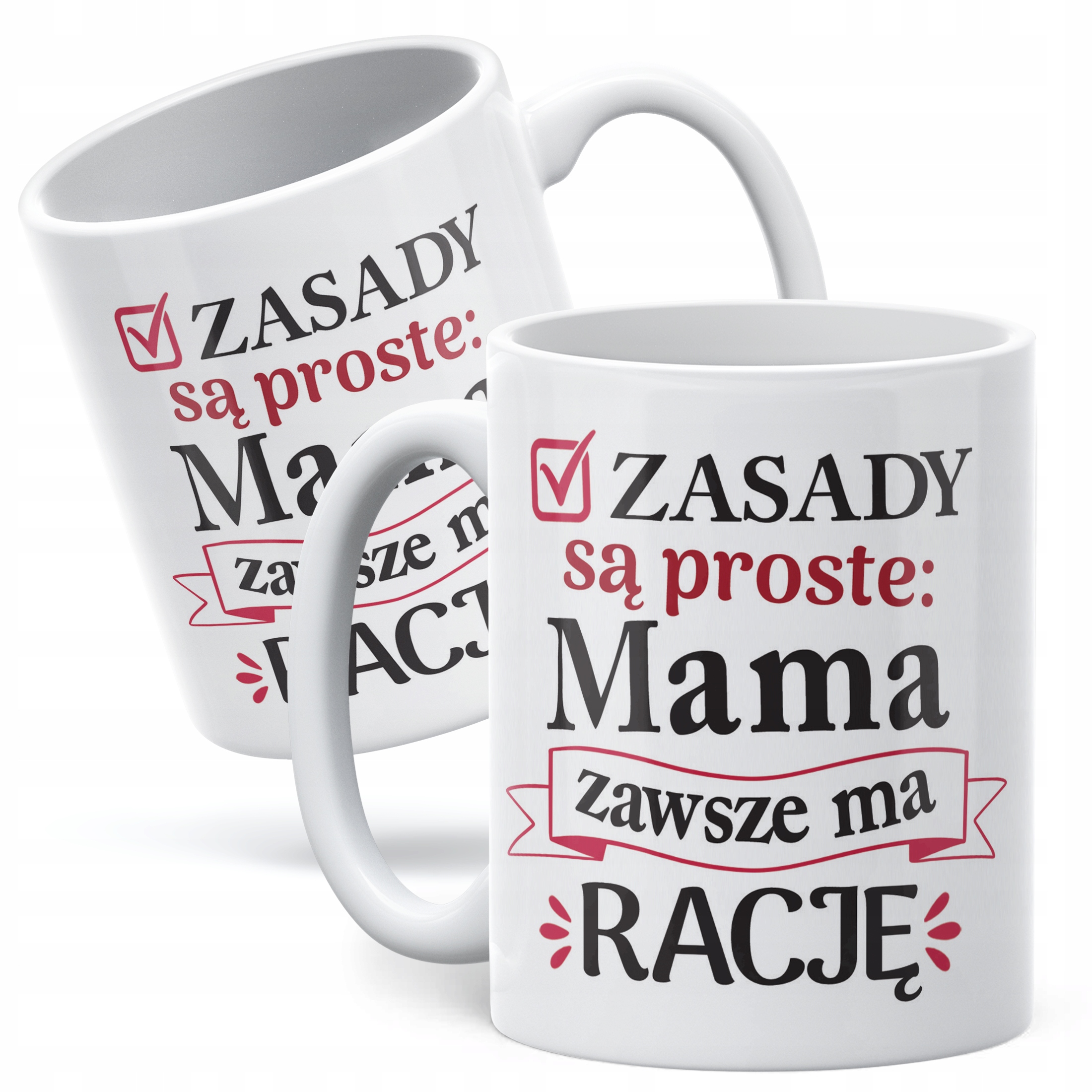 Kubek ceramiczny Dzień Matki Dla Mamy Prezent Zasady Są Proste