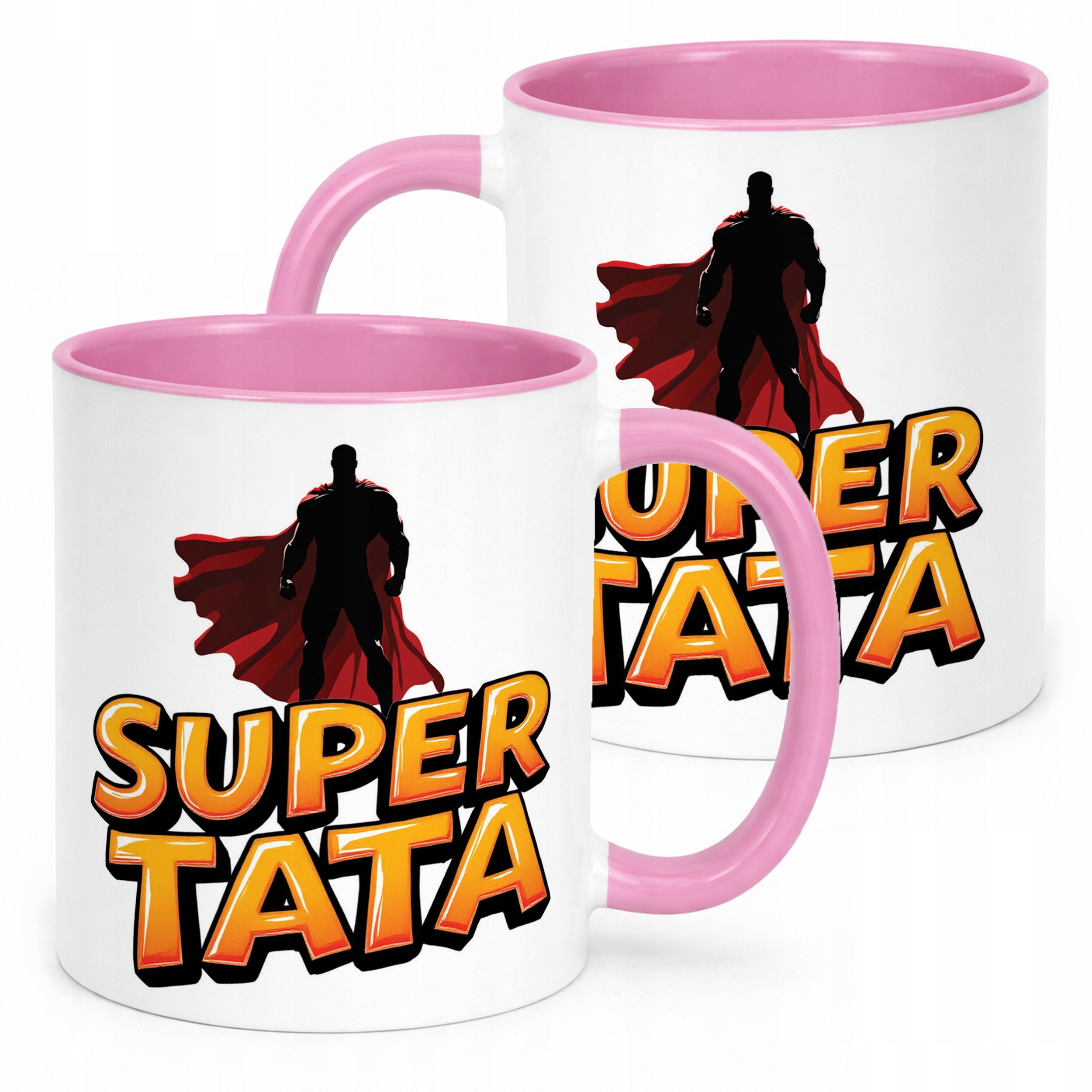 Kubek Różowy Dzień Ojca Dla Taty Super Tata Prezent