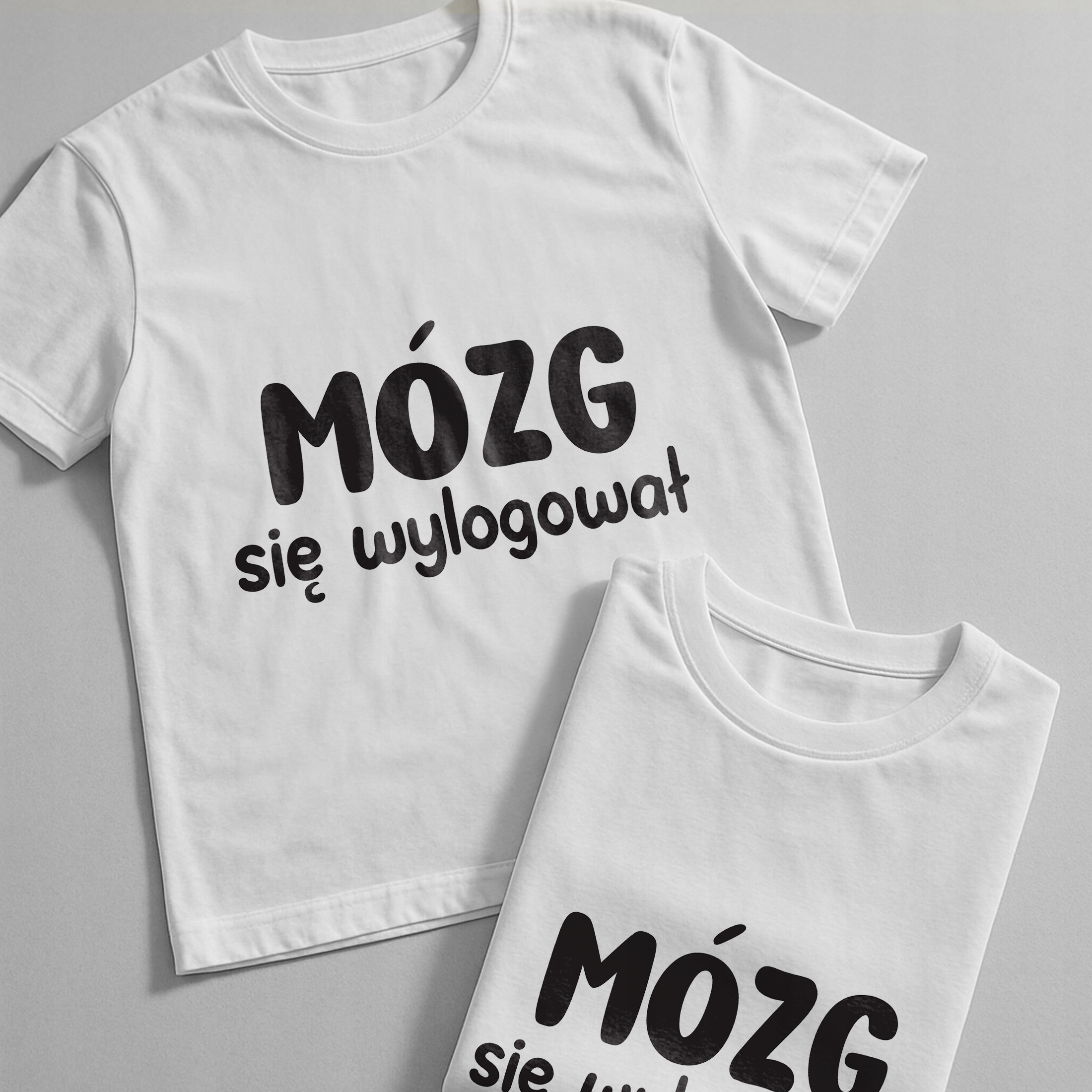 Koszulka biała męska Mózg Się Wylogował Zabawny Prezent r. 3XL