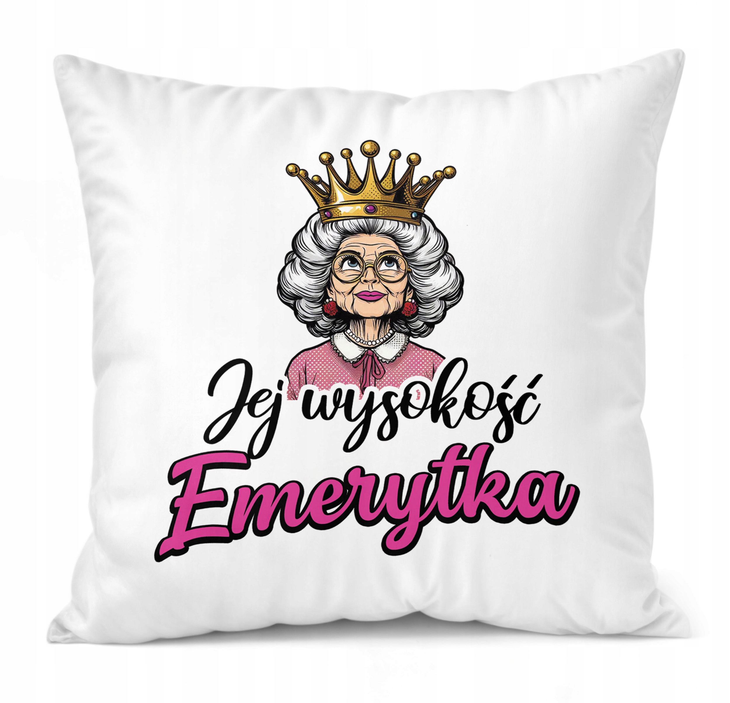 Zestaw Kubek + Poduszka 38×38 cm Emerytura Dla Emerytki Z Okazji Emerytury