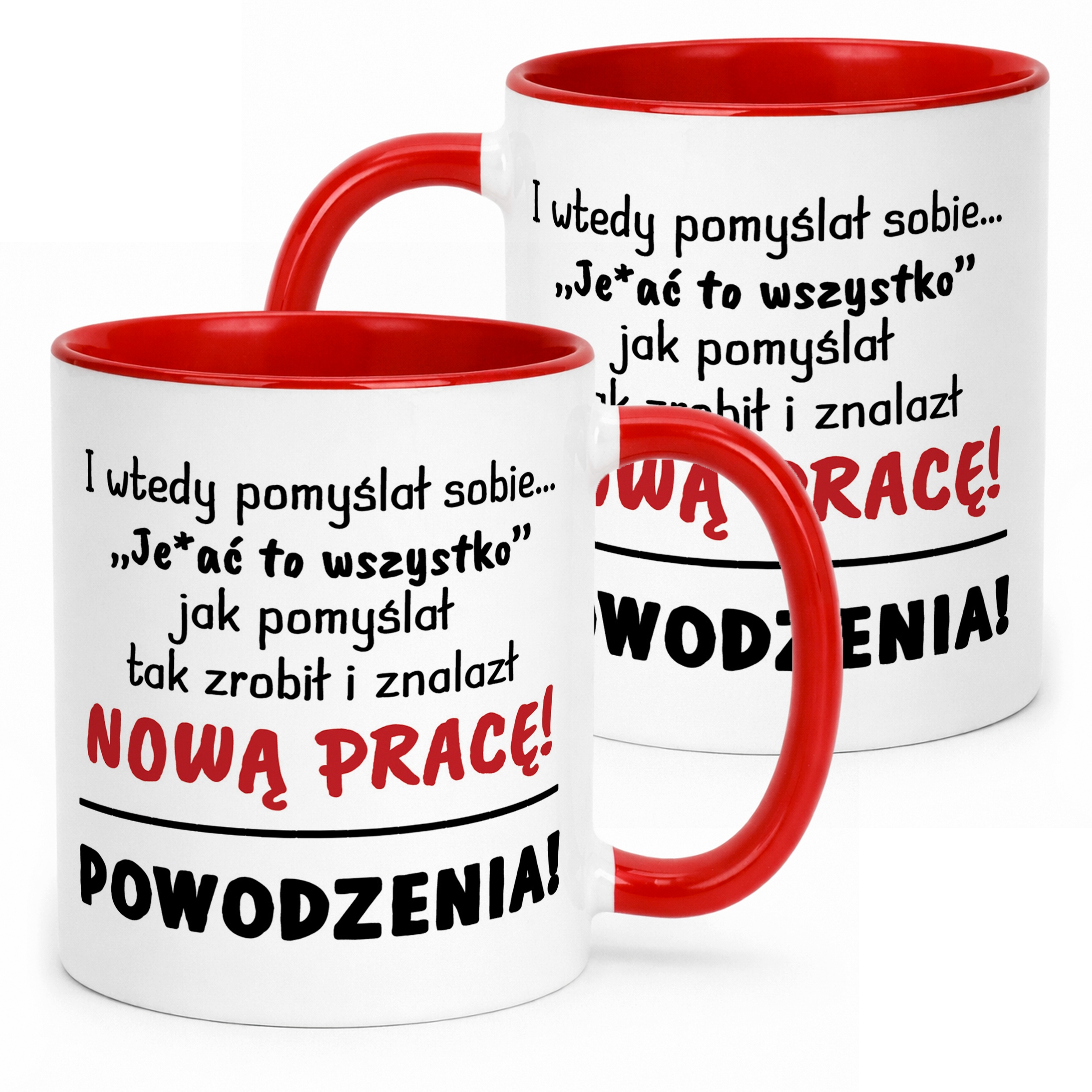 Kubek Czerwony Na Pożegnanie Odejście z Pracy Zabawny Prezent