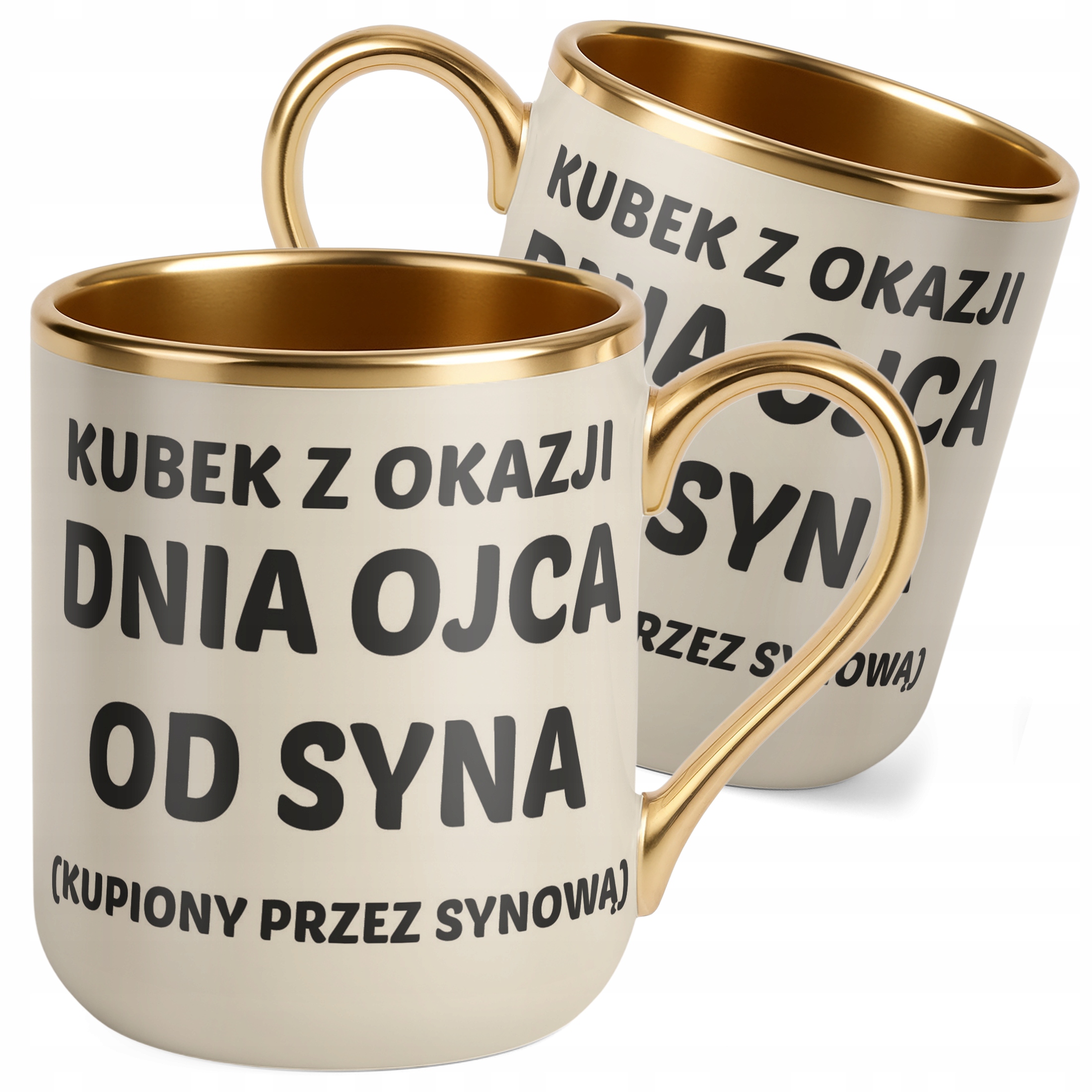 Kubek Premium Złoty Ecru Dzień Ojca Dla Taty Od Syna Kupiony Przez Synową