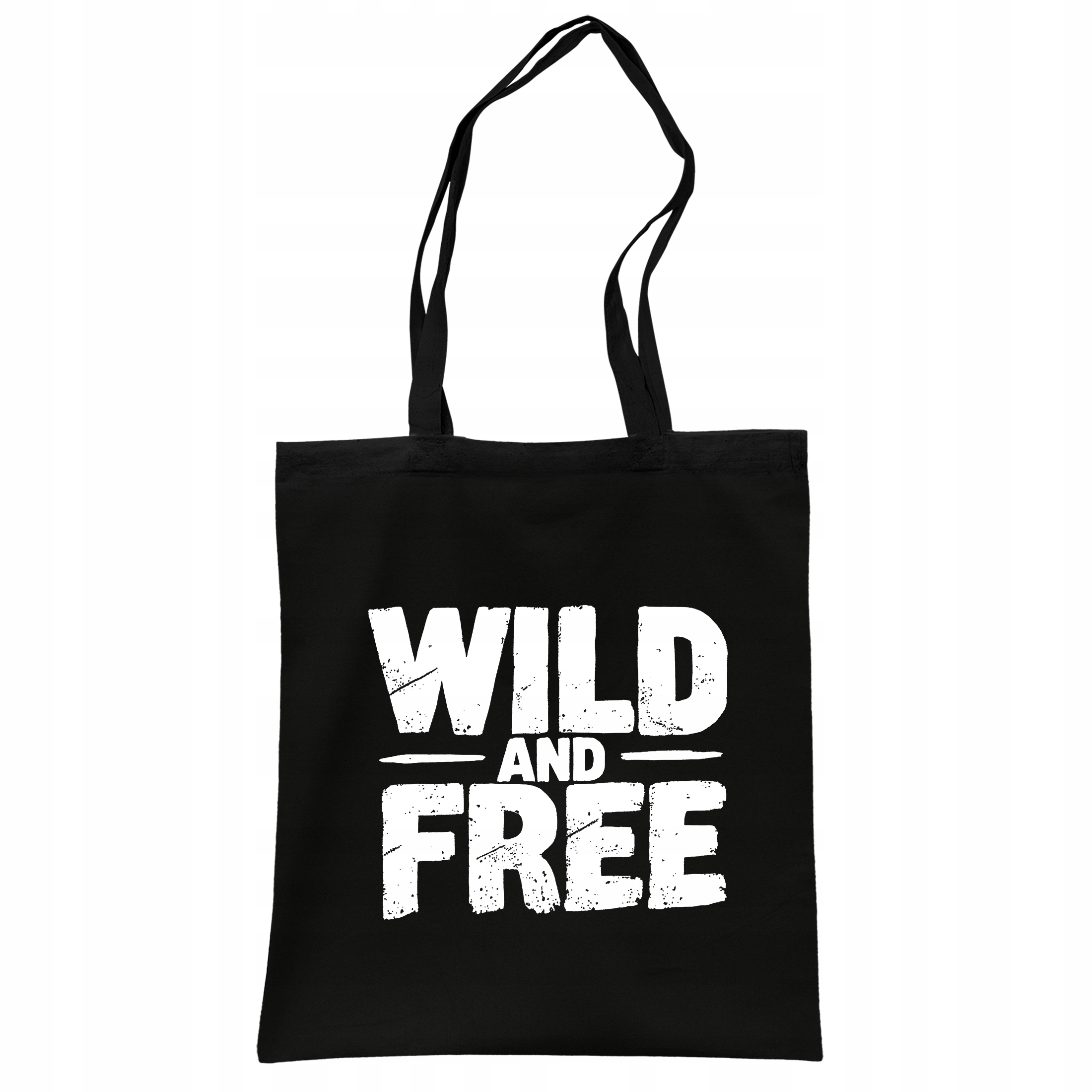 Torba bawełniana czarna na zakupy Wild And Free
