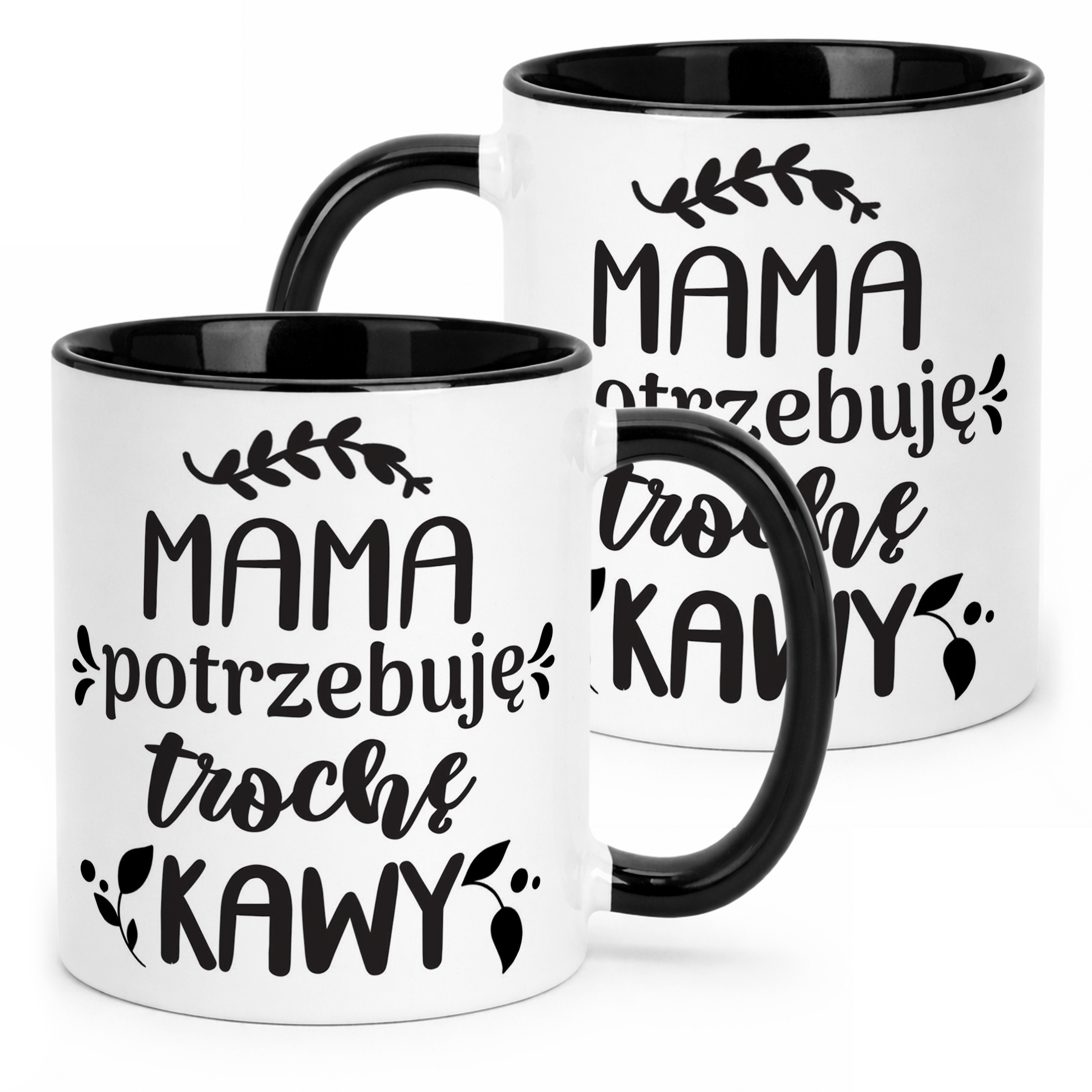 Kubek Czarny Dzień Matki Dla Mamy Prezent Mama Potrzebuję Trochę Kawy