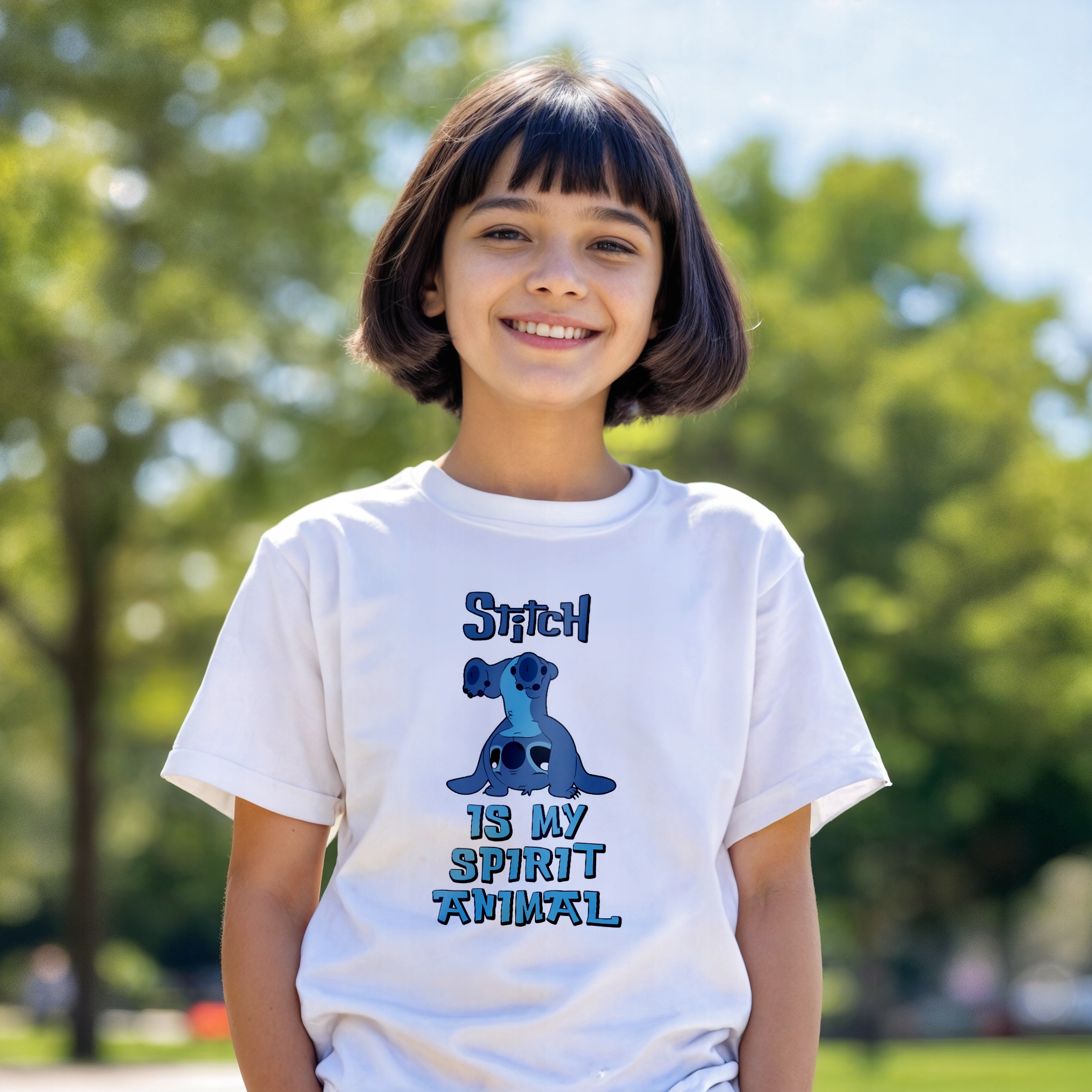 Koszulka biała dziecięca Stitch Lilo i Stich Dla Fanów