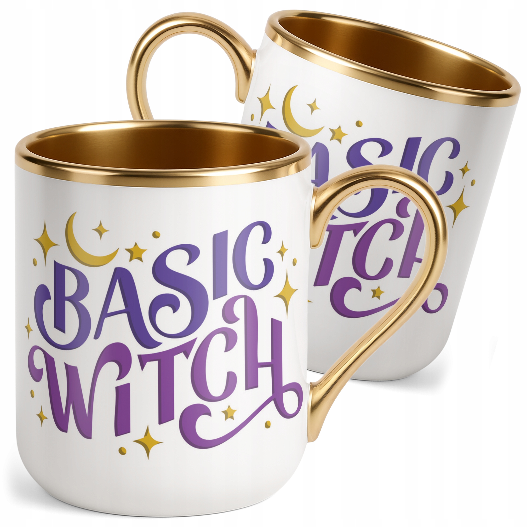 Kubek Premium Złoty Halloween Basic Witch Jesień Wiedźma Prezent