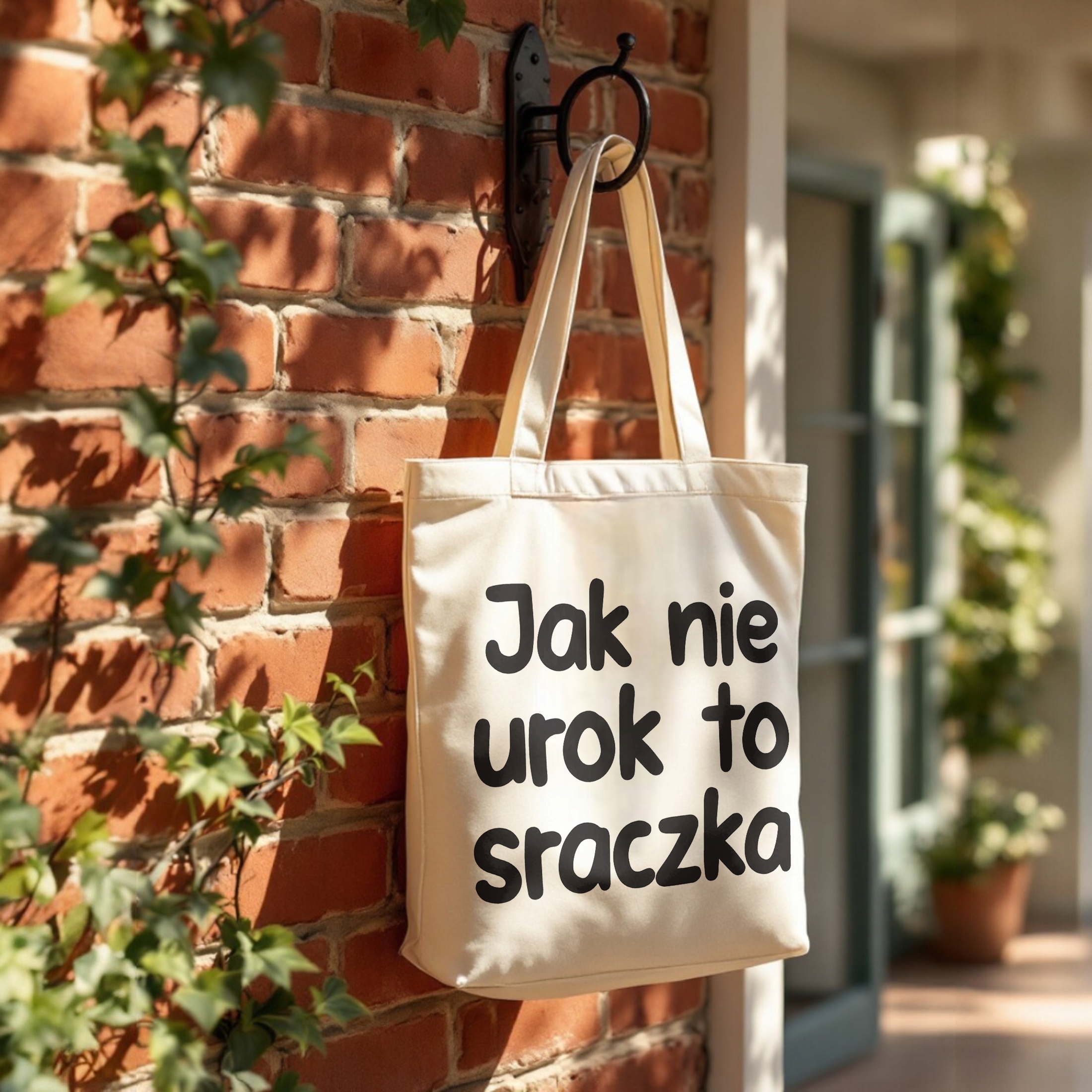 Torba bawełniana premium Jak Nie Urok To Sraczka Zabawny Prezent