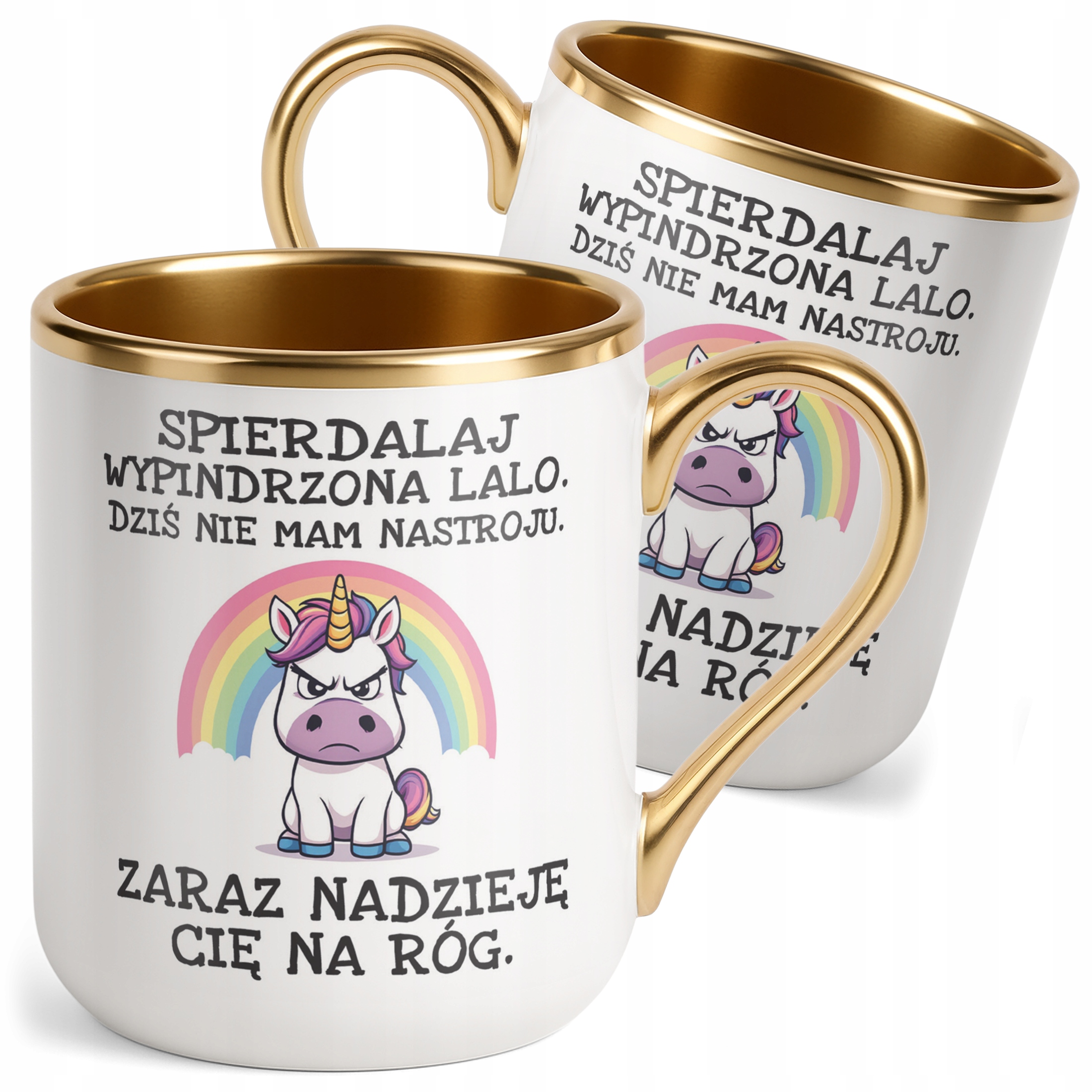 Kubek Premium Złoty Spier*** Wypindrzona Lalo Zabawny Prezent