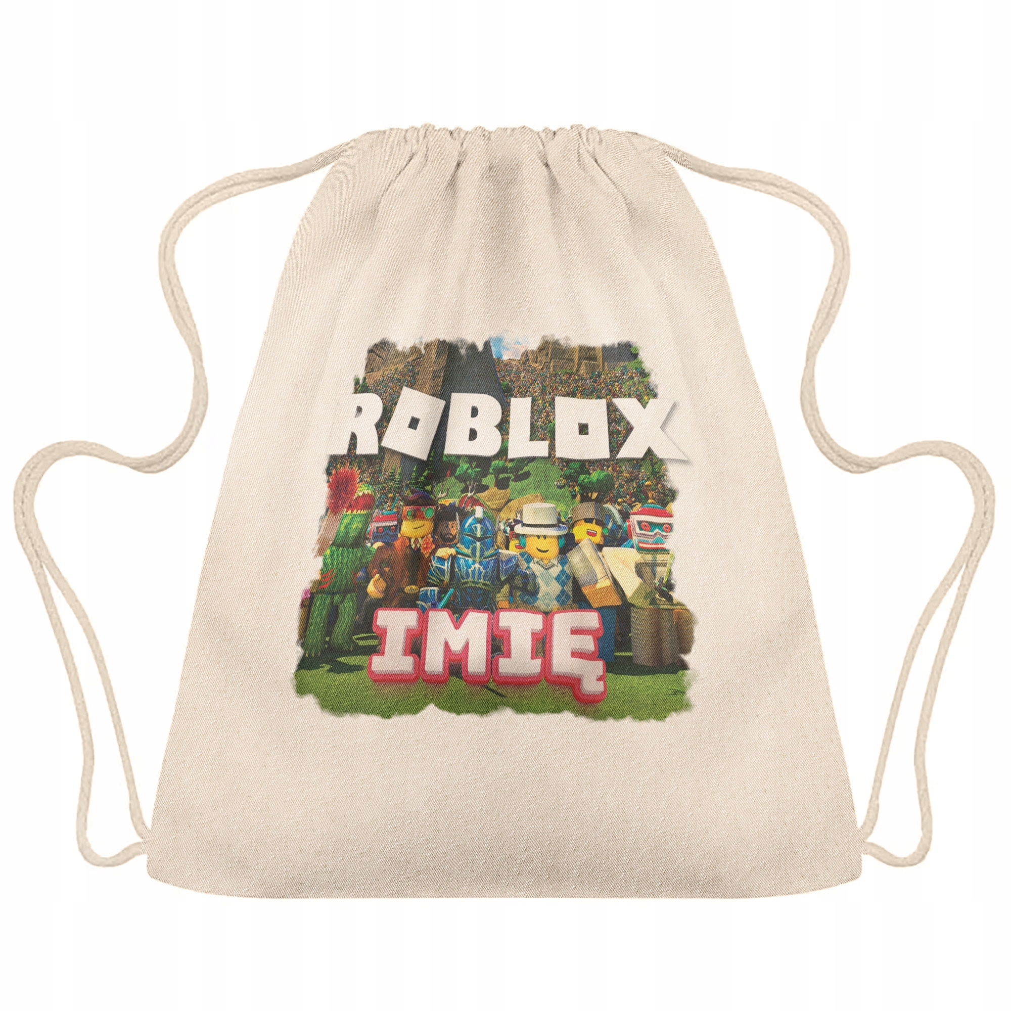 Plecak bawełniany Z Imieniem Roblox Dla Fanów i Graczy Do Szkoły