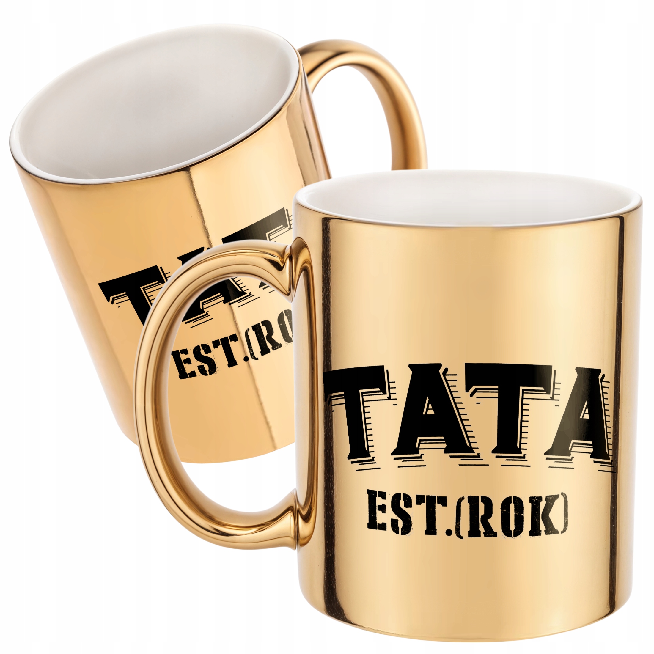Złoty Kubek Personalizowany Dzień Ojca Tata Rok Prezent