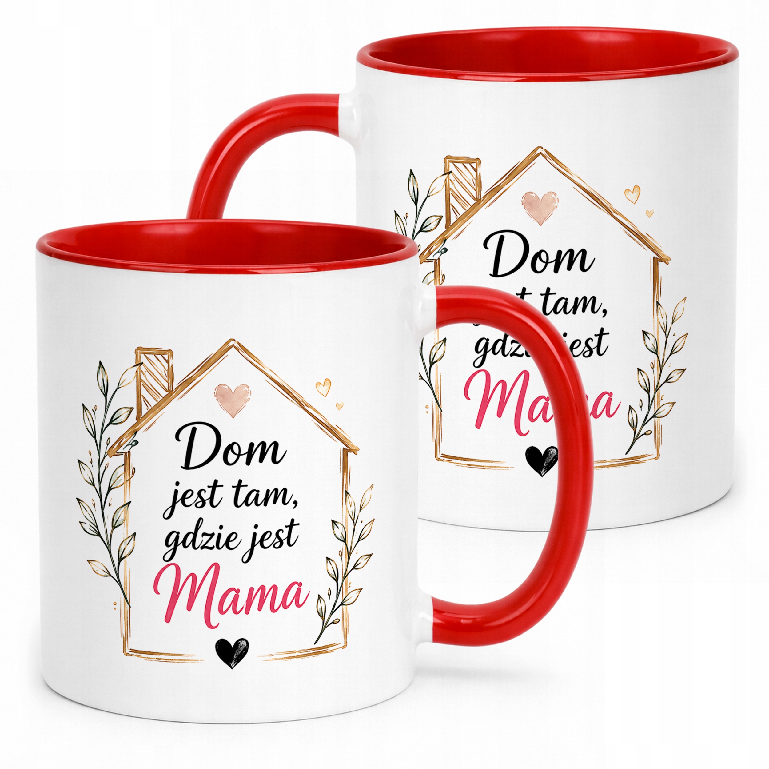 Prezent na Dzień Matki kubek czerwony dla mamy idealny upominek dla mamy