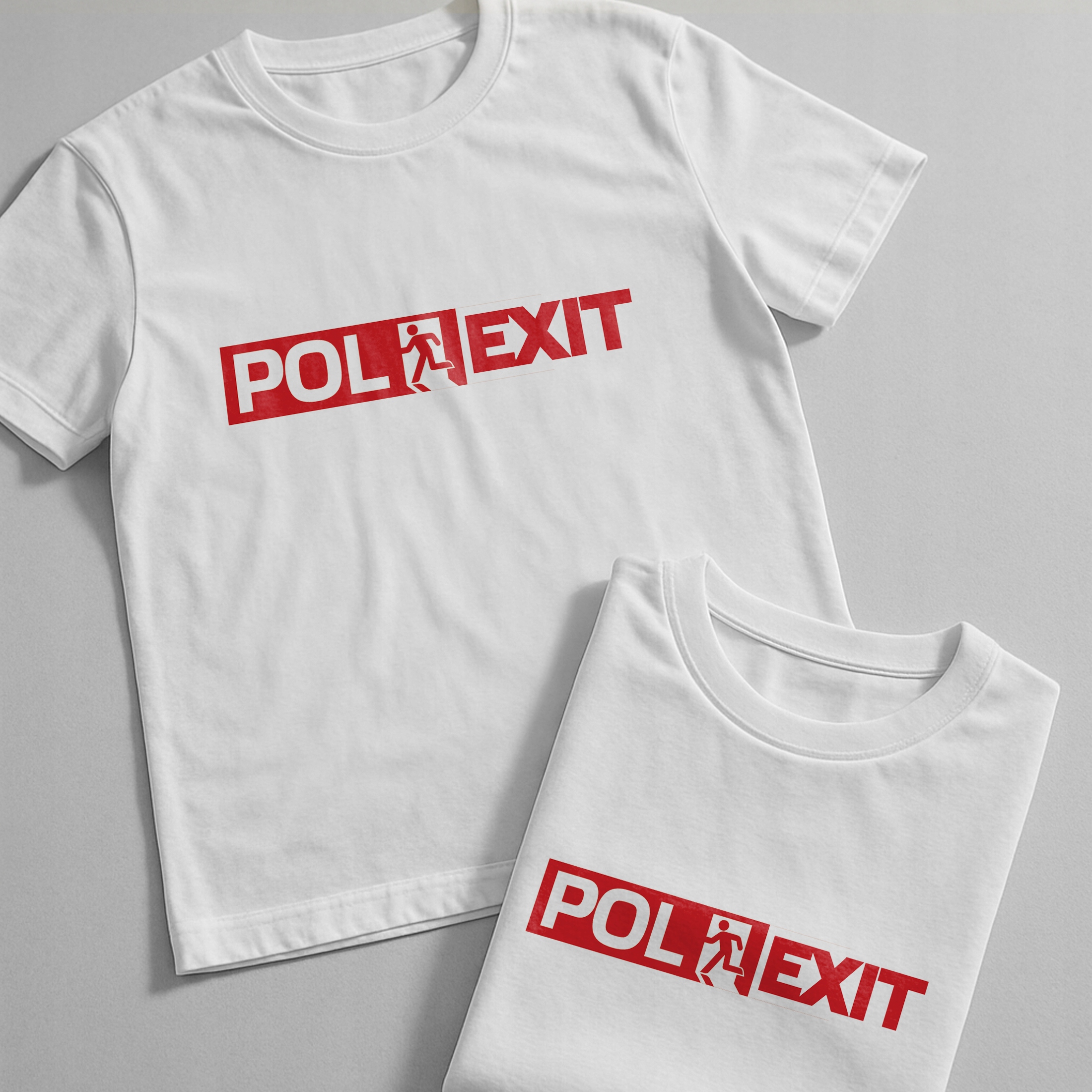 Koszulka biała męska Polexit Zabawny Prezent Upominek