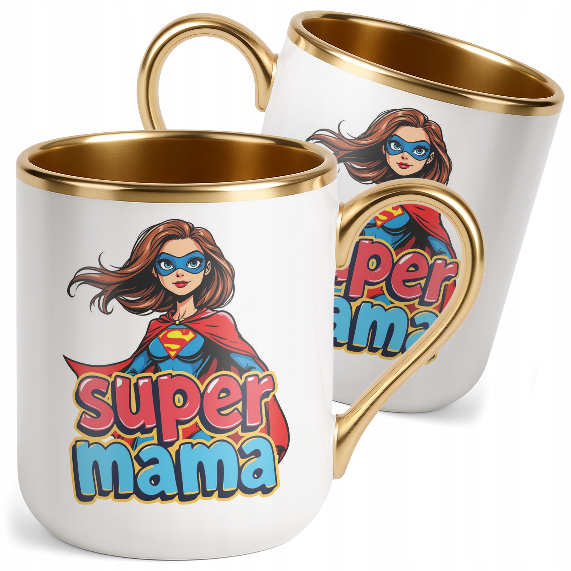 Kubek Premium Złoty Dzień Matki Dla Mamy Prezent Upominek Super Mama