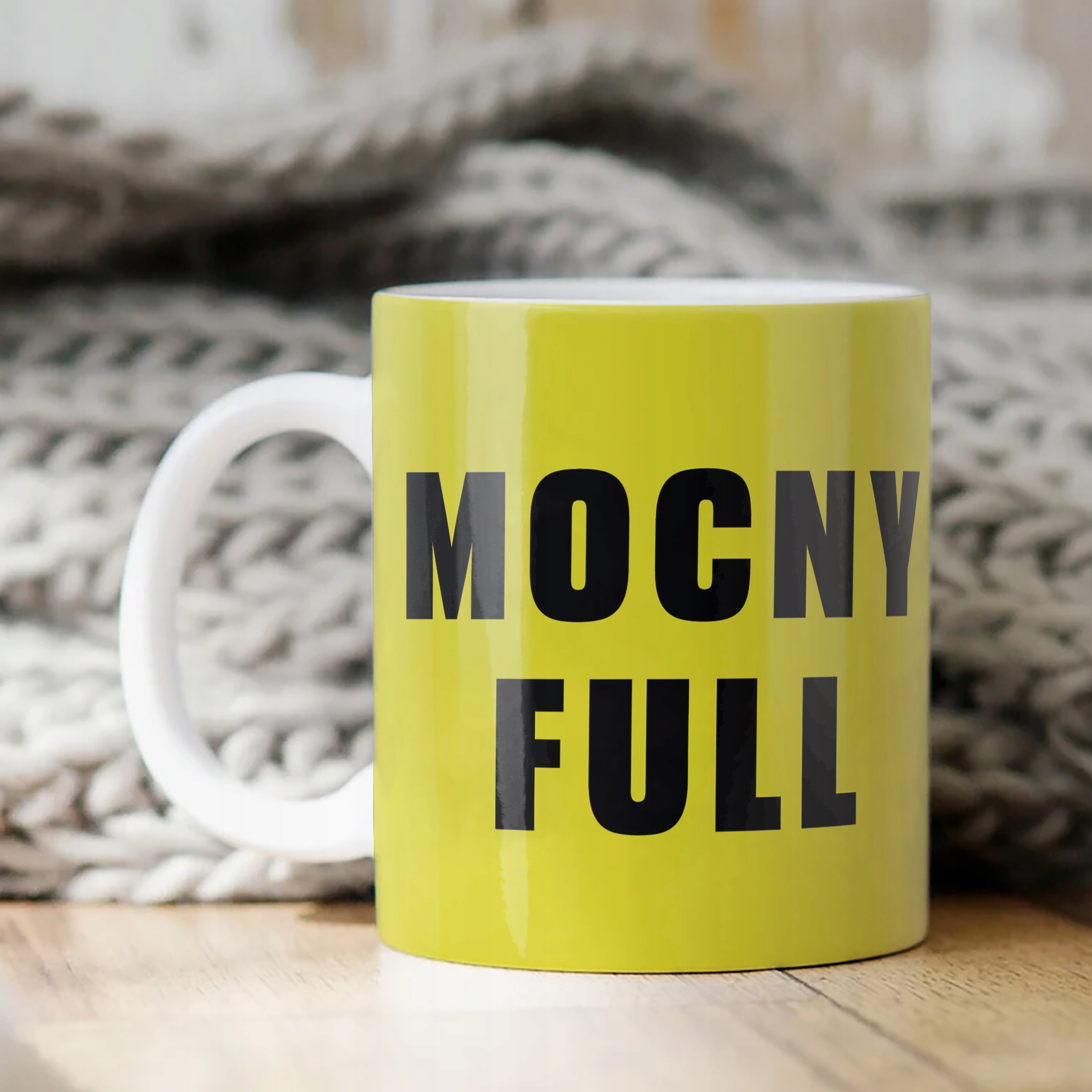 Kubek ceramiczny Mocny Full Piwo Śmieszny Zabawny Prezent Upominek