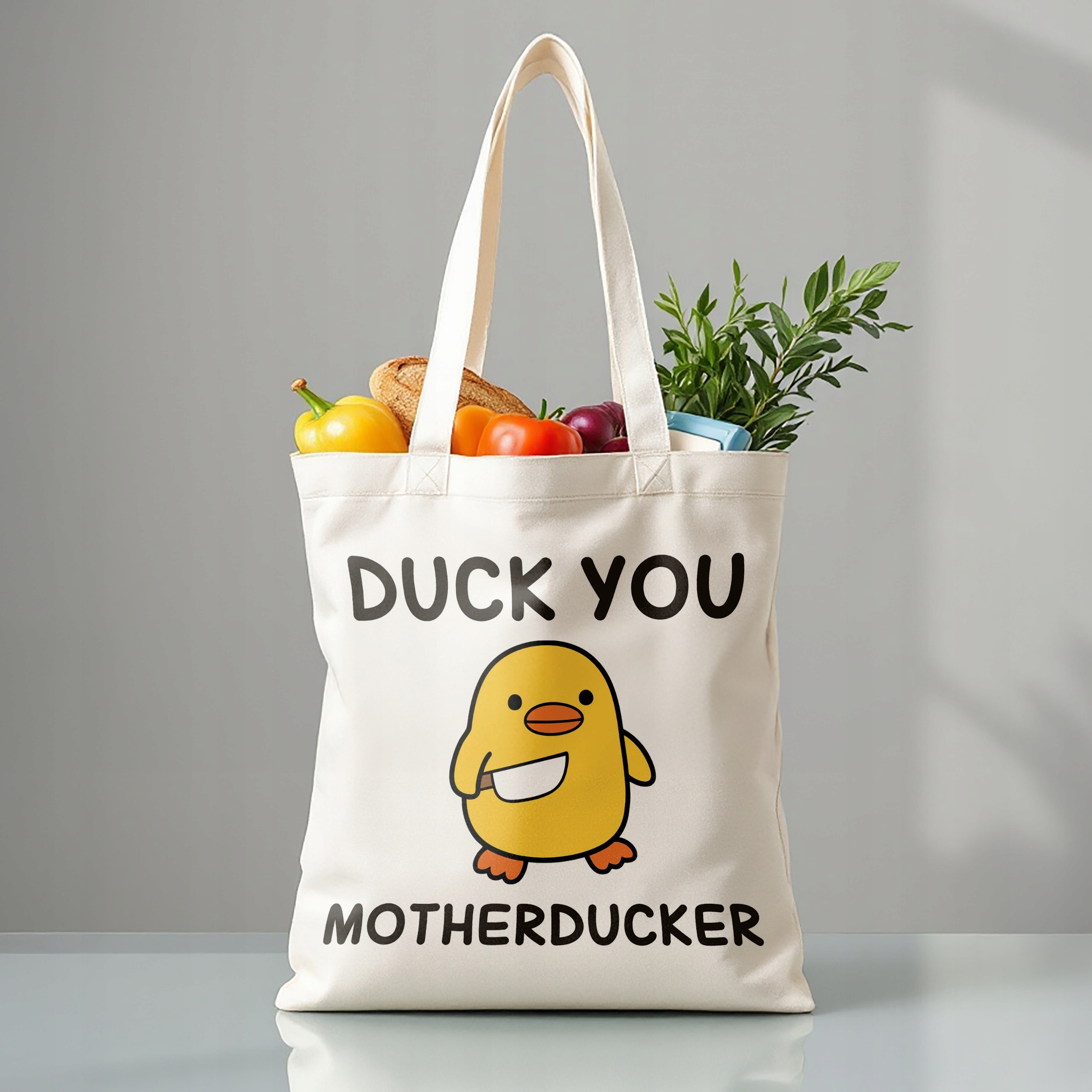 Torba bawełniana premium Duck You Zabawny Prezent
