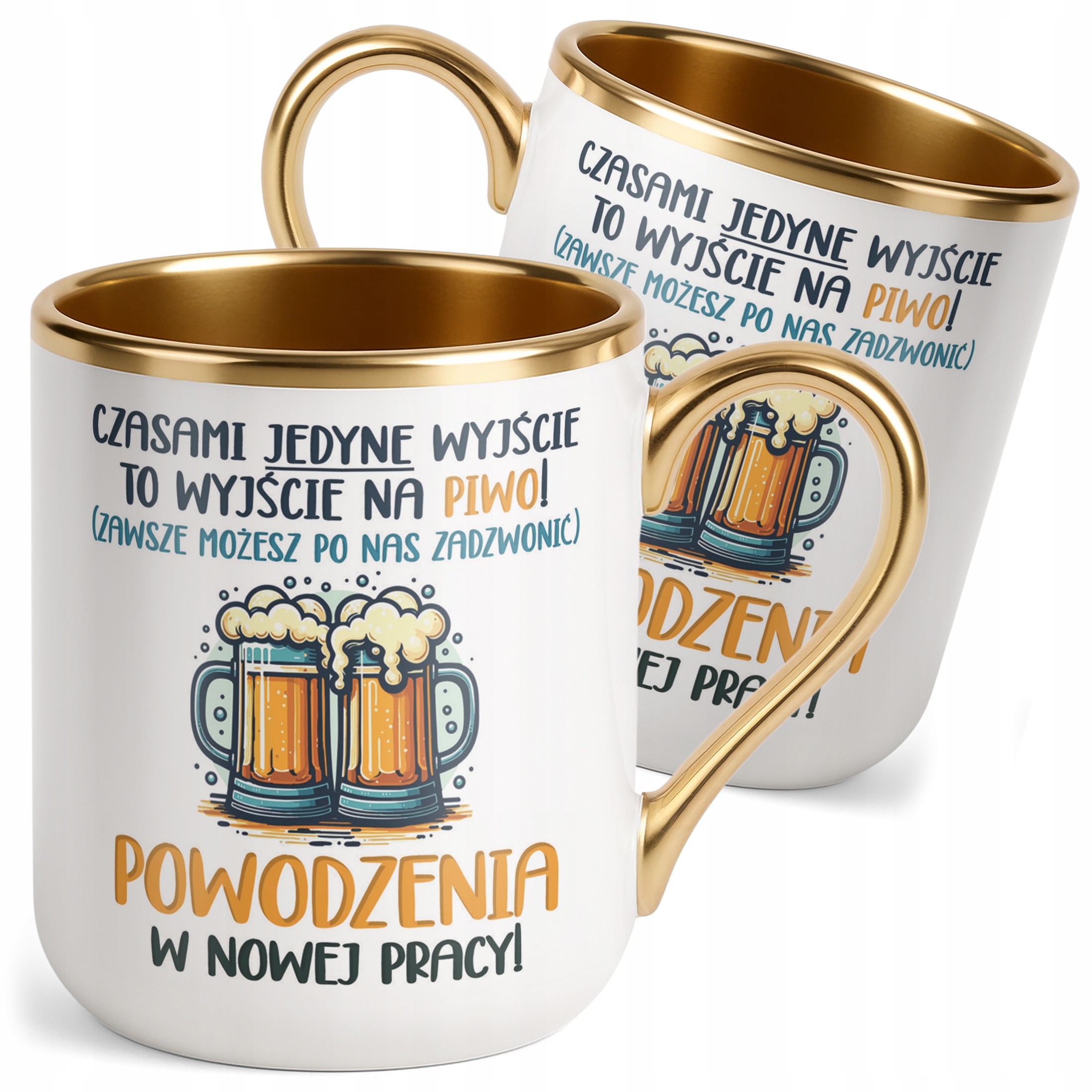 Kubek Premium Złoty Pożeganie Odejście z Pracy Prezent Upominek