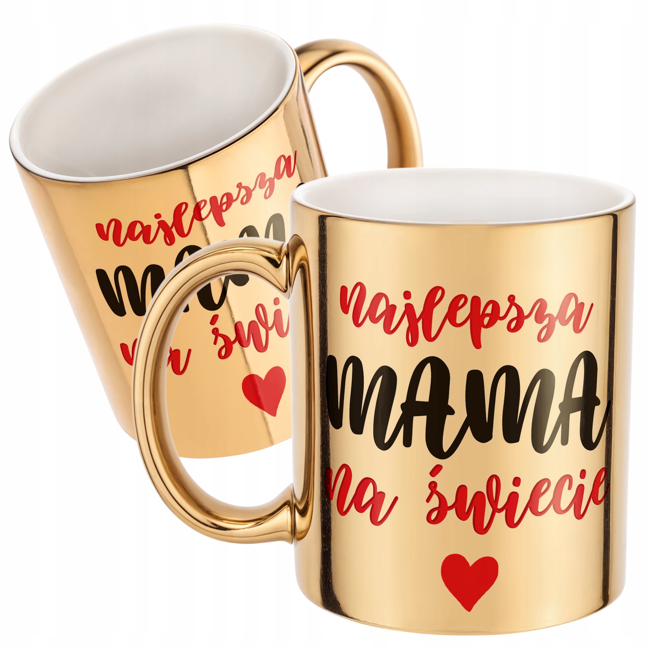 Złoty Kubek ceramiczny Dzień Matki Dla Mamy Najlepsza Mama na Świecie