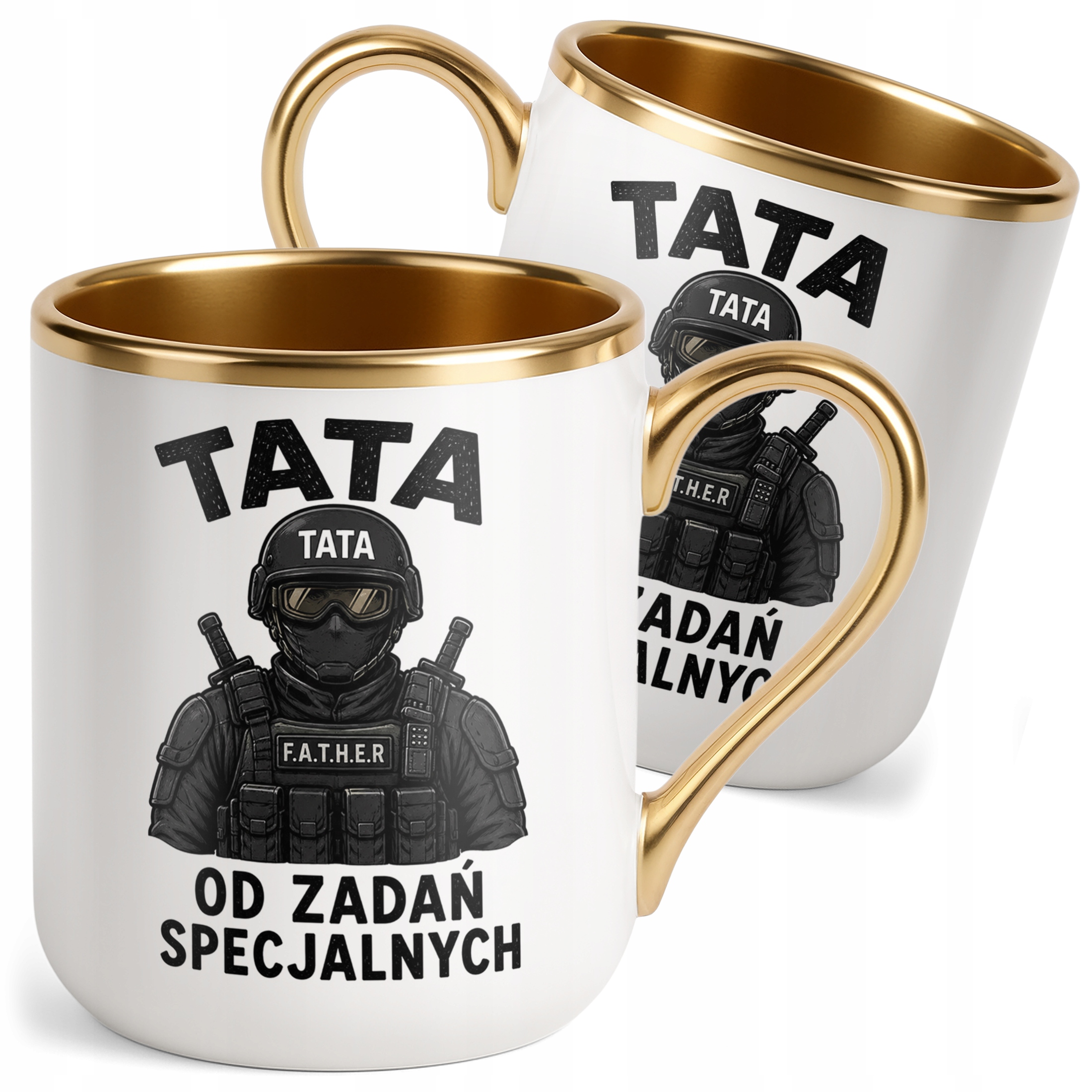 Kubek Premium Złoty prezent dla taty upominek na Dzień Ojca