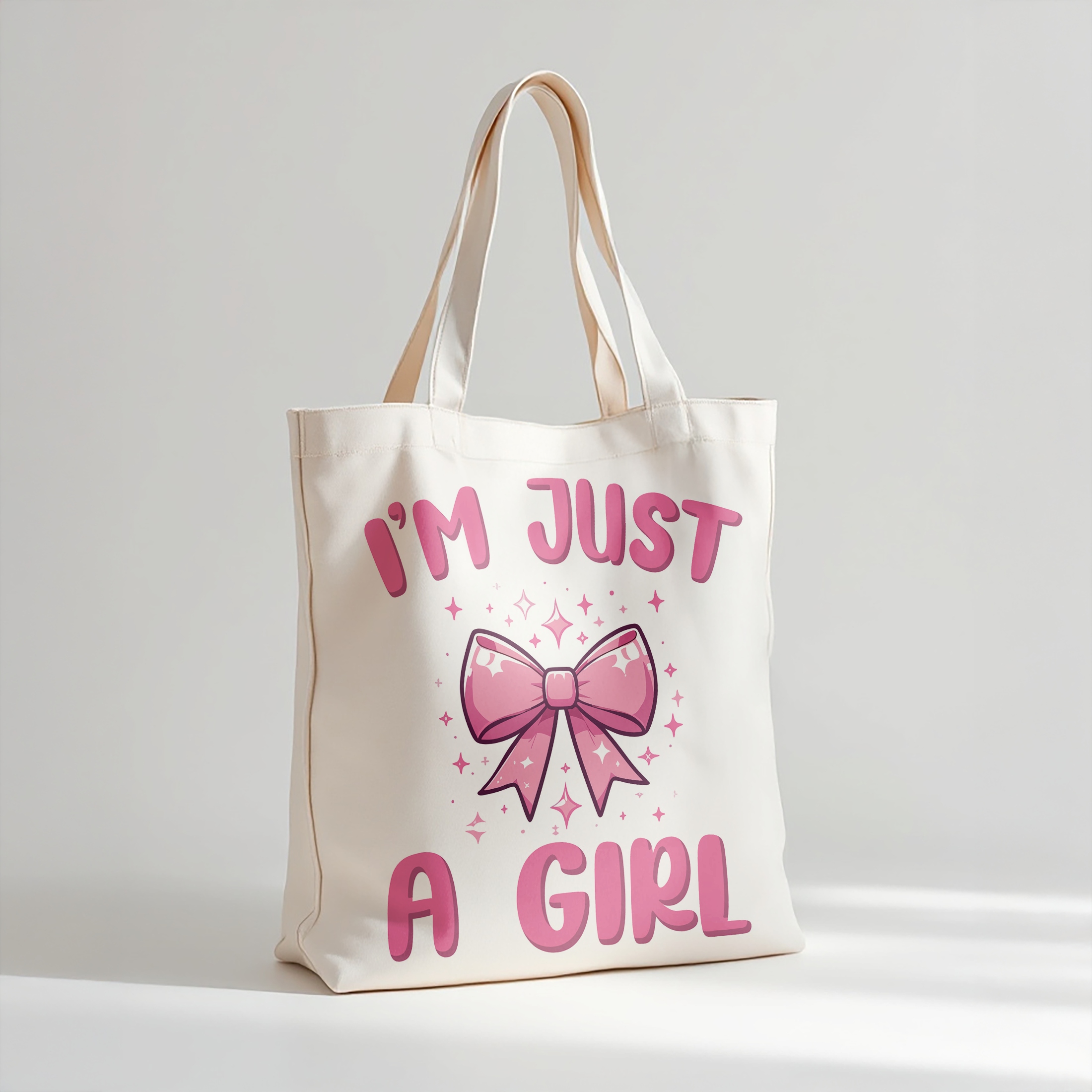 Torba bawełniana premium I’m Just A Girl Mem Zabawny Prezent