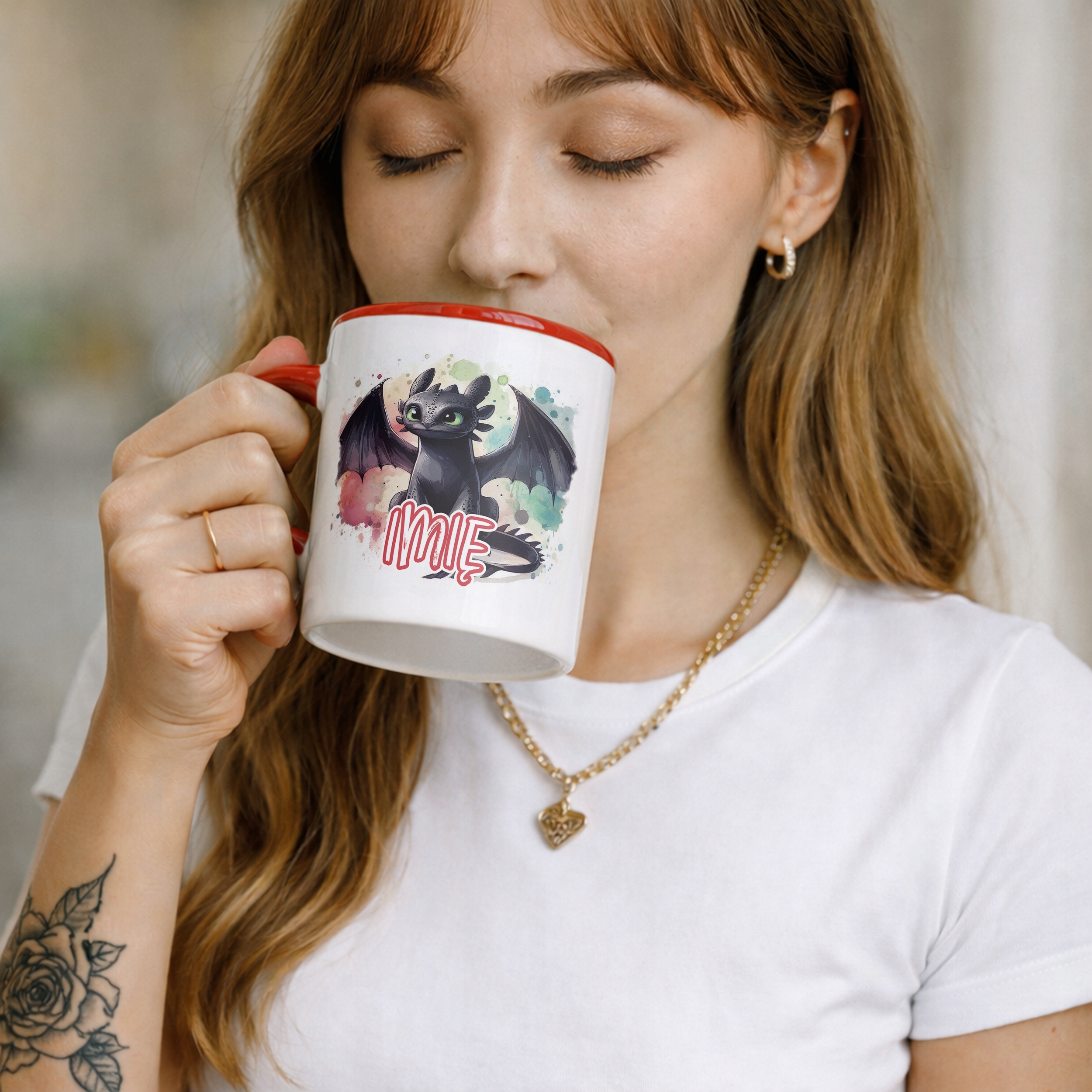 Kubek Czerwony Personalizowany Jak Wytresować Smoka Szczerbatek Prezent