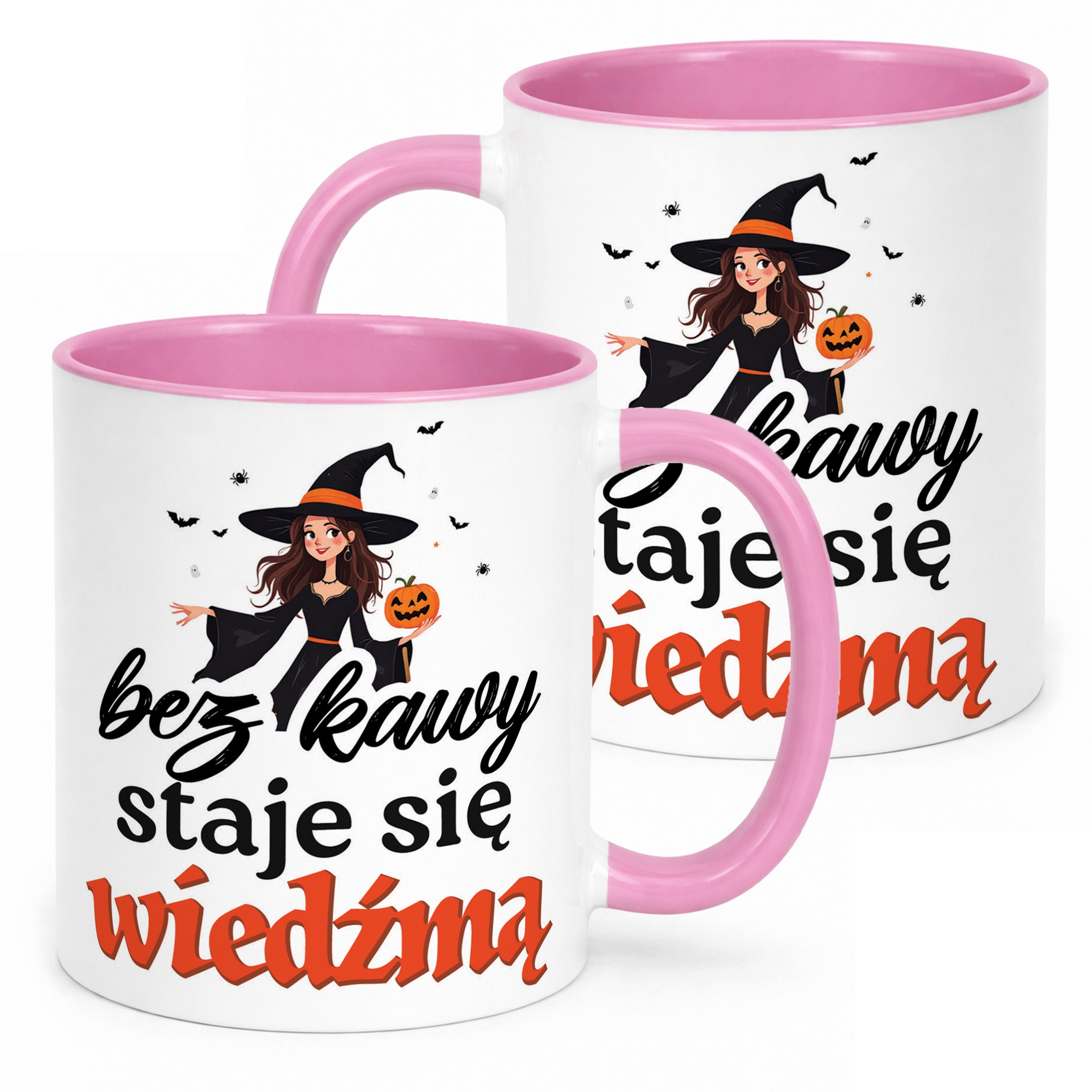 Kubek Różowy Bez Kawy Staje Się Wiedźmą Dla Kobiety Prezent