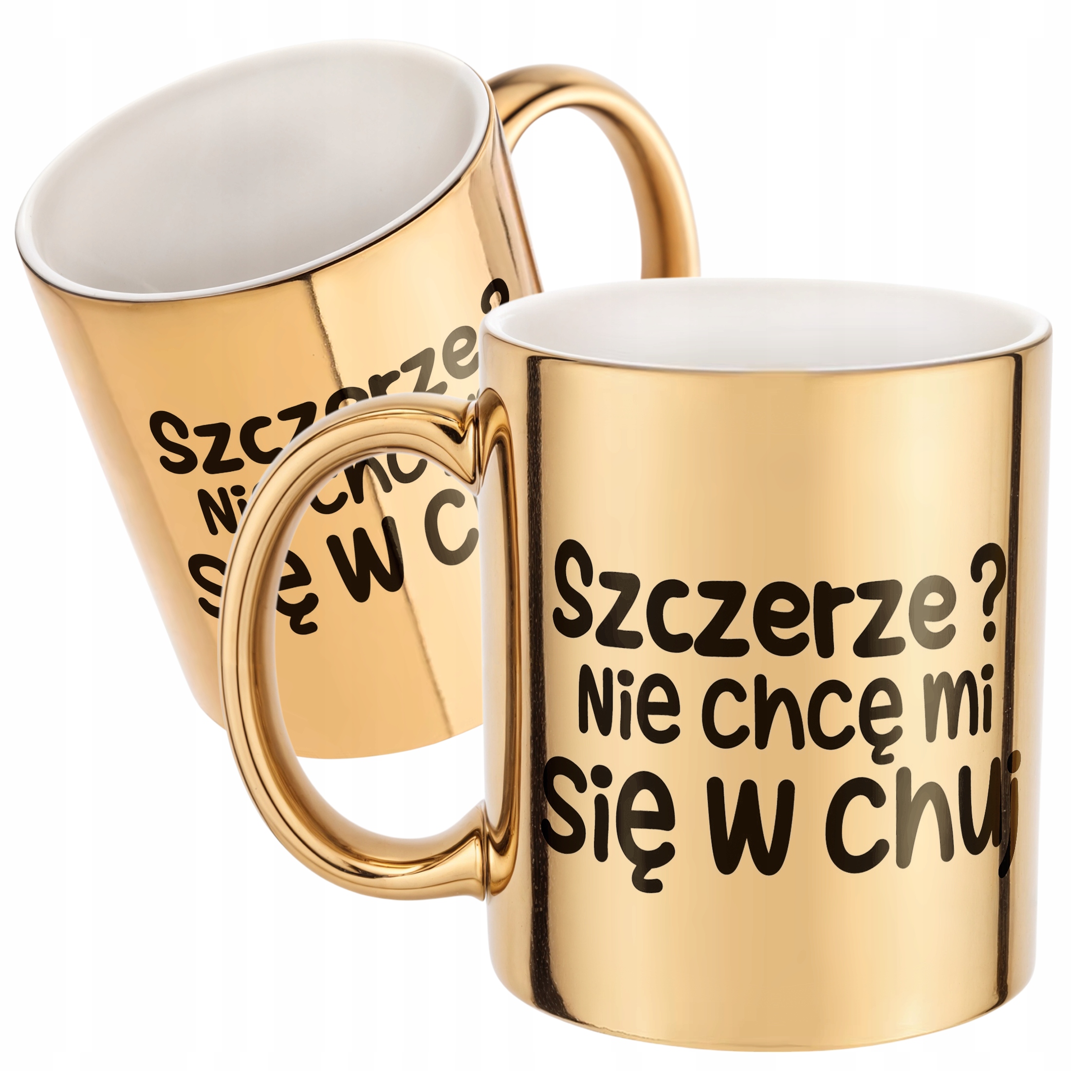 Złoty Kubek Szczerze Nie Chcę Mi Się Śmieszny Zabawny Prezent