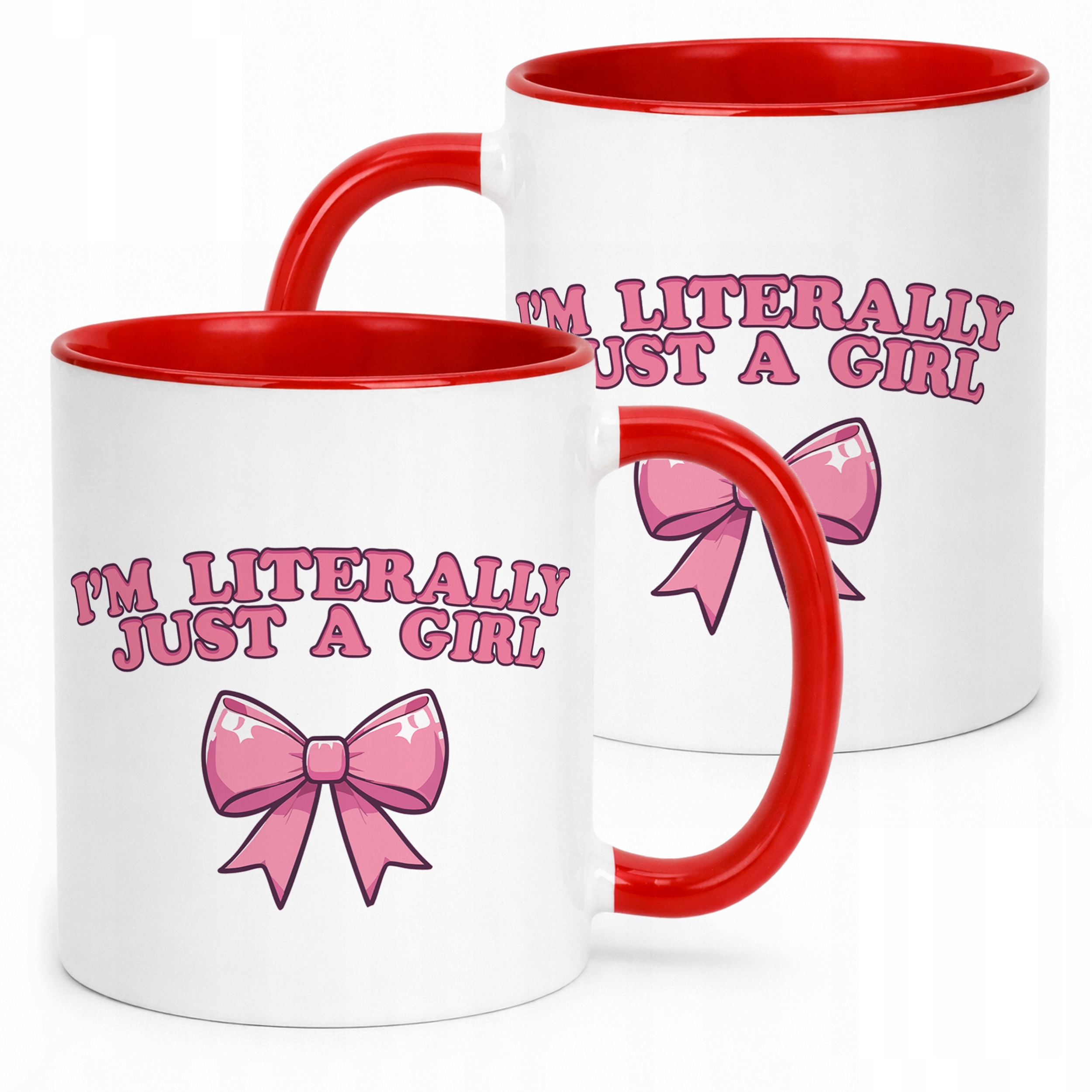 Kubek Czerwony I’m Just A Girl Dla Dziewczyny Prezent Upominek