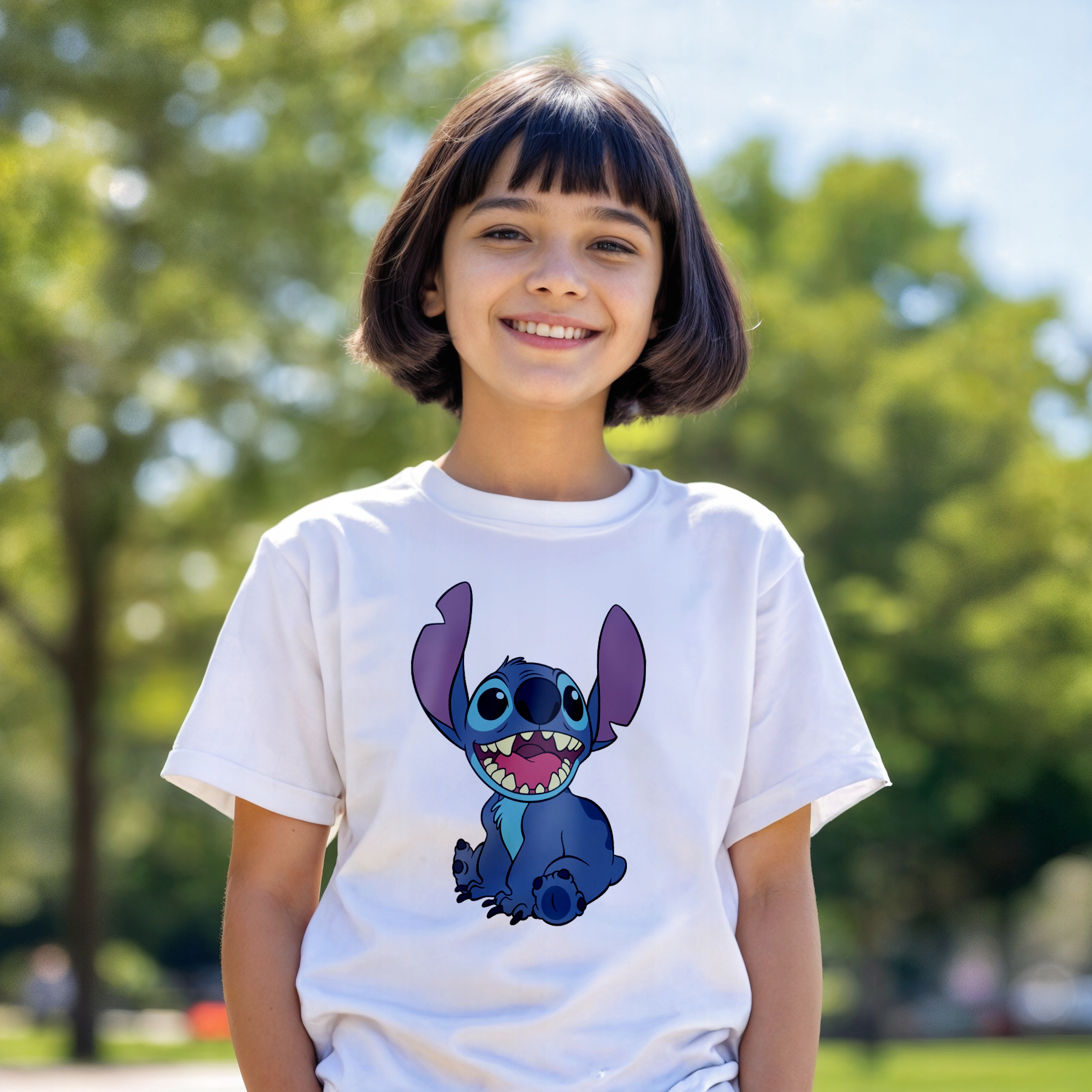 Koszulka biała dziecięca Stitch Lilo i Stich Dla Fanów