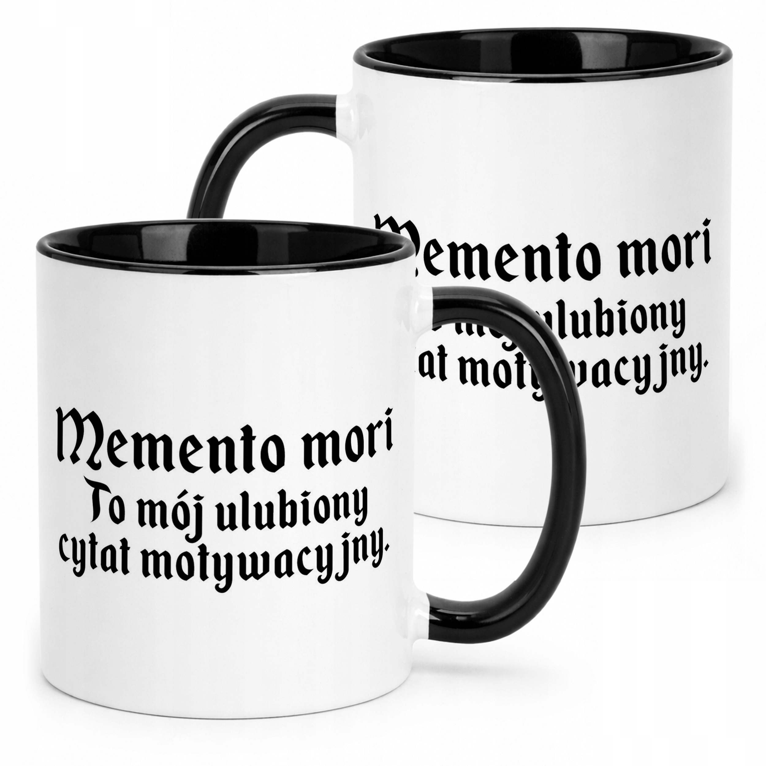 Kubek Czarny 1670 Memento Mori Cytat Motywacyjny Jakub Prezent