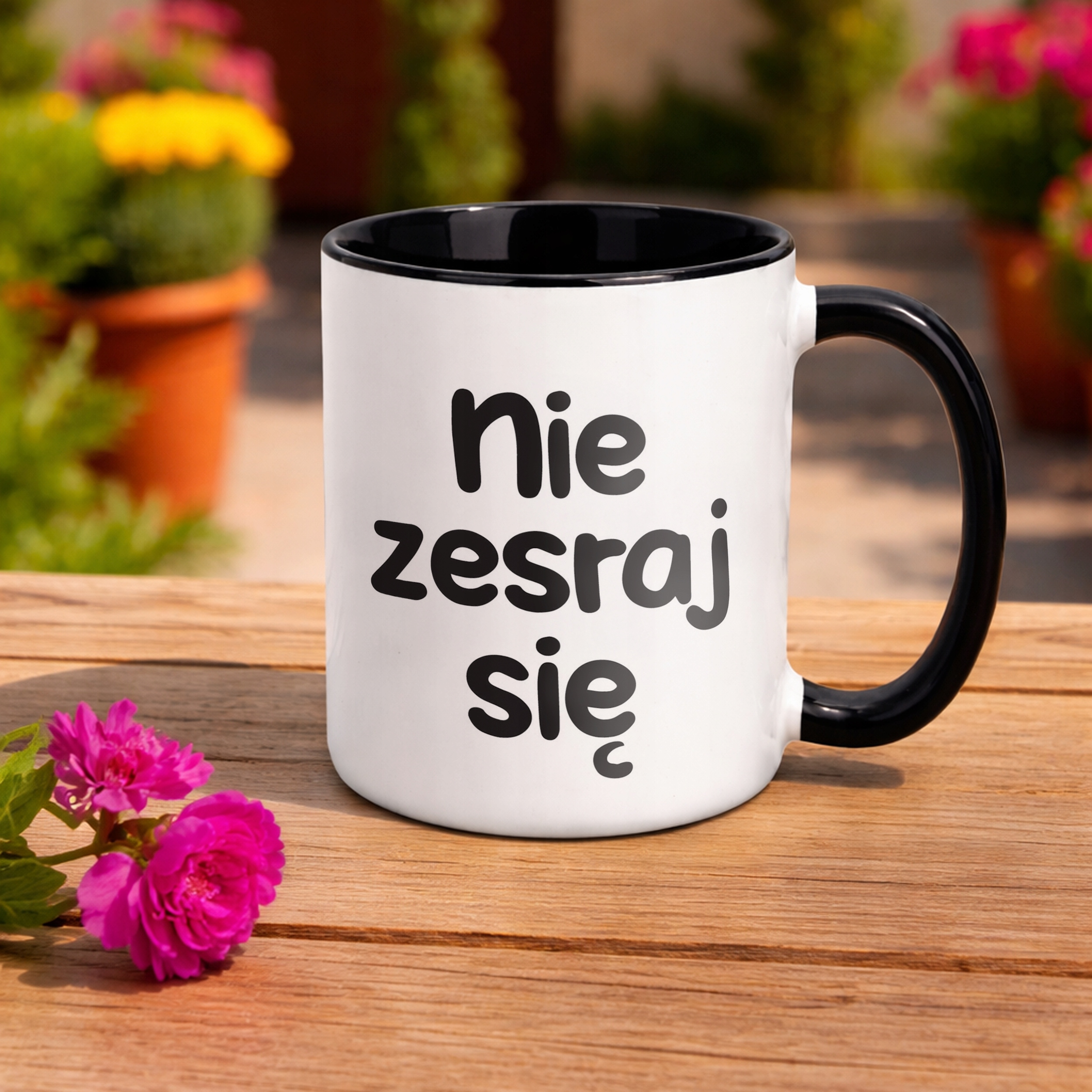 Kubek Czarny Nie Zes*aj Się Śmieszny Zabawny Prezent