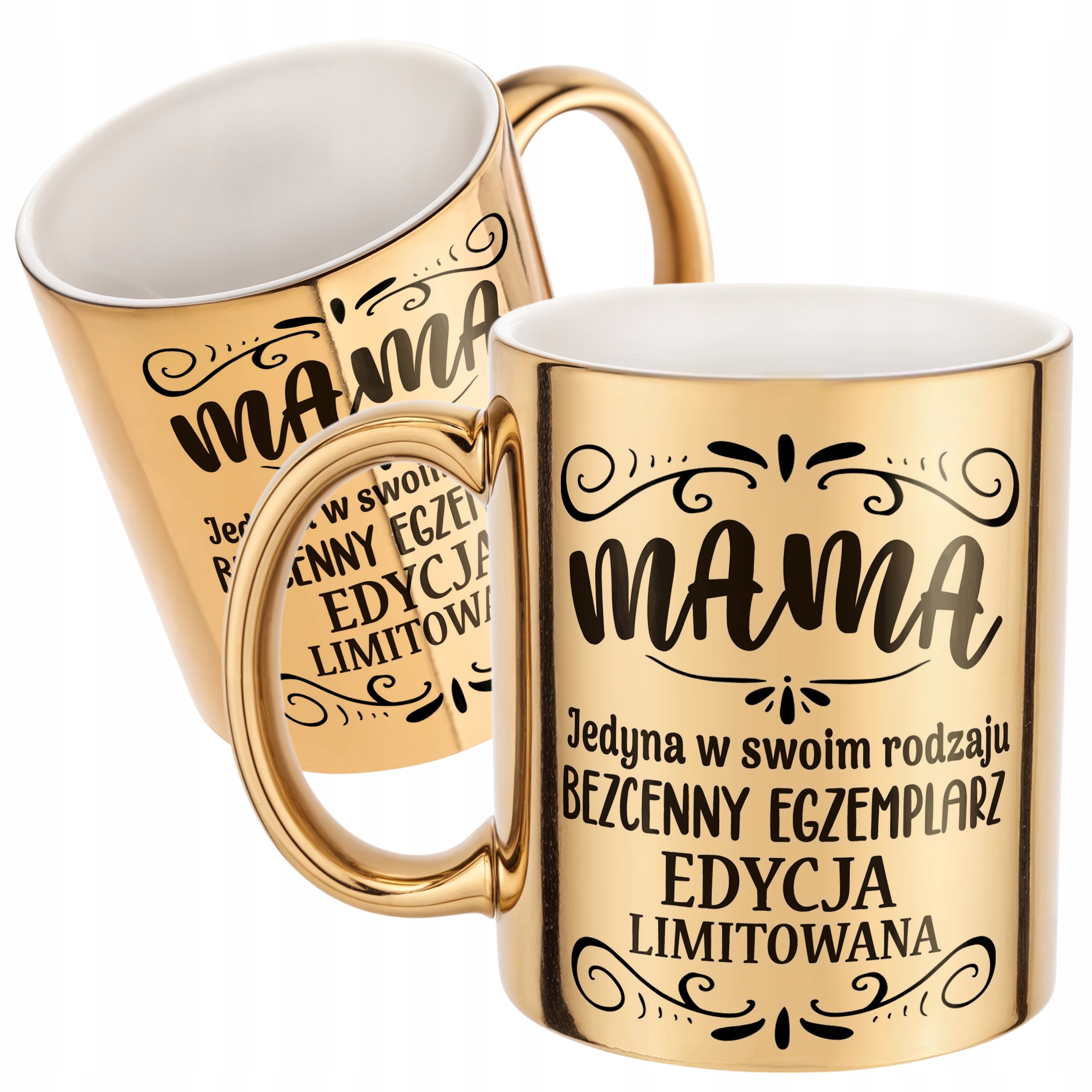 Złoty Kubek ceramiczny Dzień Matki Dla Mamy Mama Edycja Limitowana