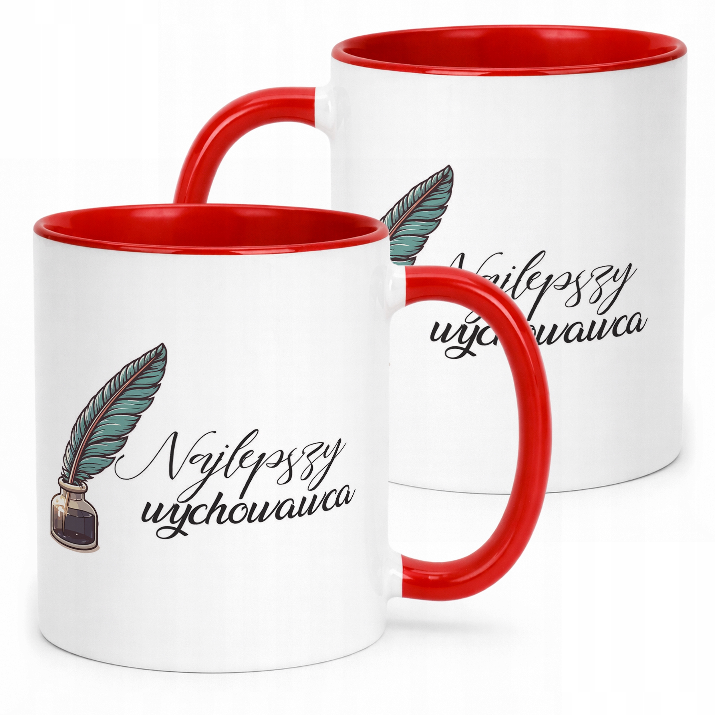 Kubek Czerwony Najlepszy Wychowaca Dzień Nauczyciela Prezent