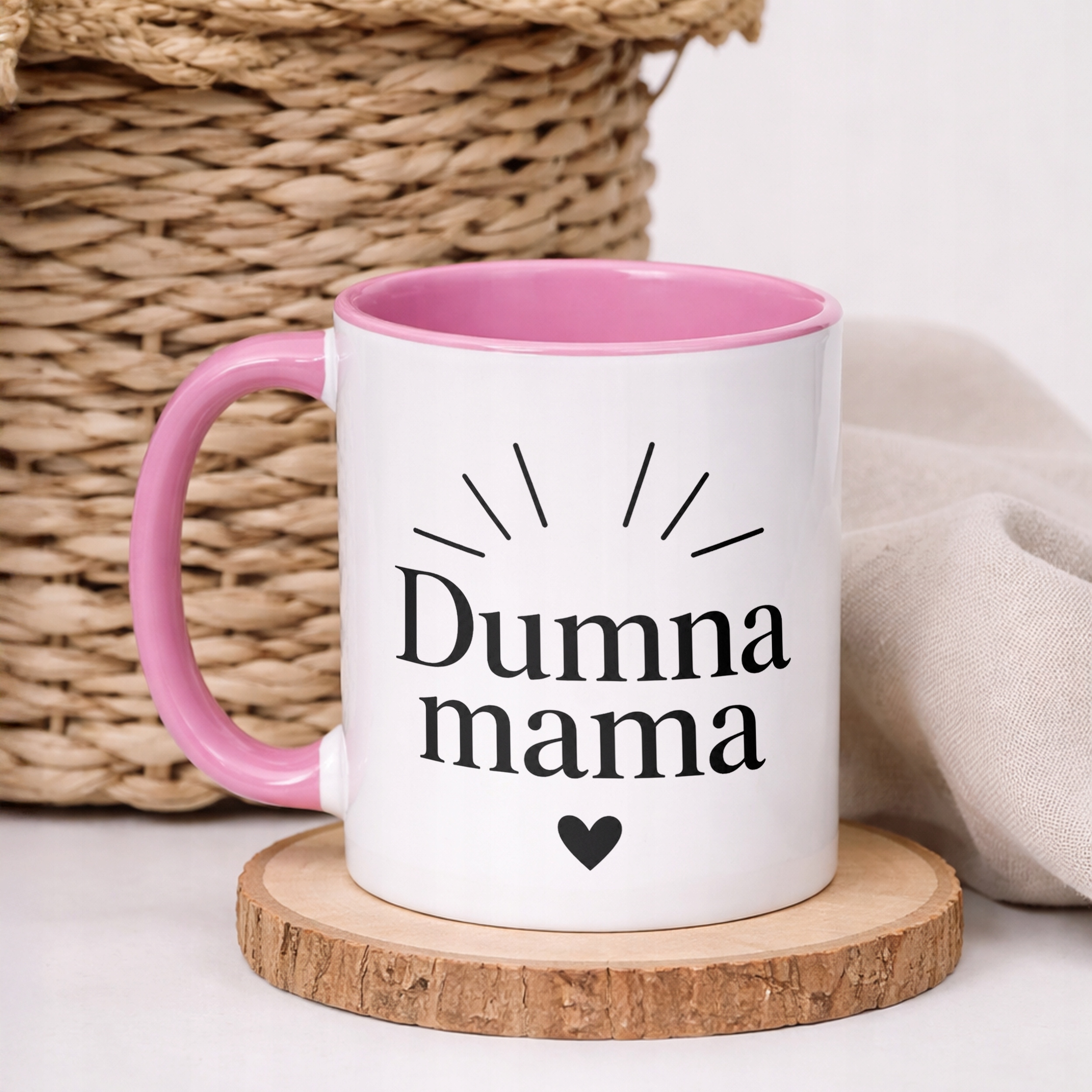 Kubek różowy dla mamy prezent na Dzień Matki wyjątkowy prezent dla mamy