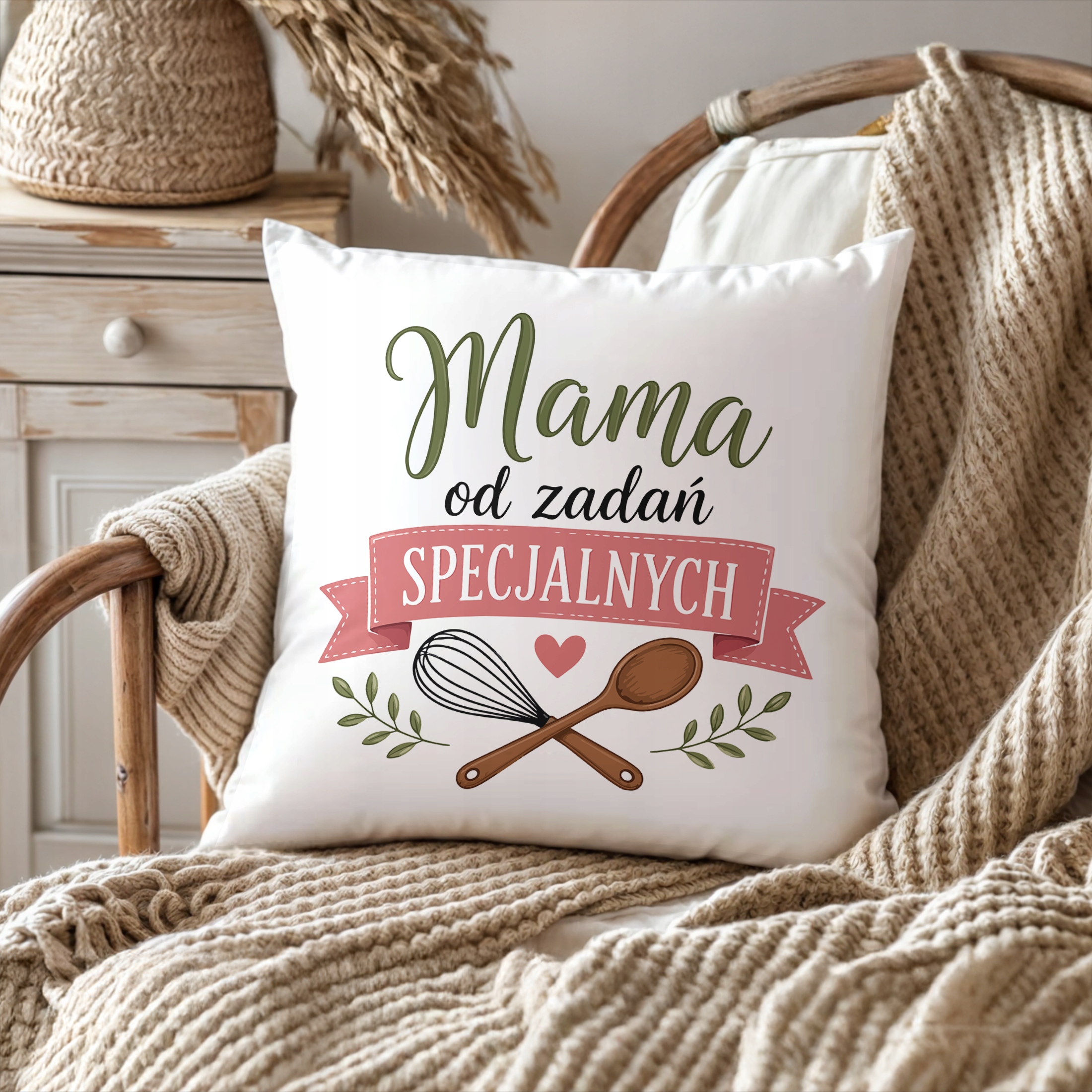 Poduszka 38x38cm dla mamy prezent na Dzień Matki praktyczny upominek mamy