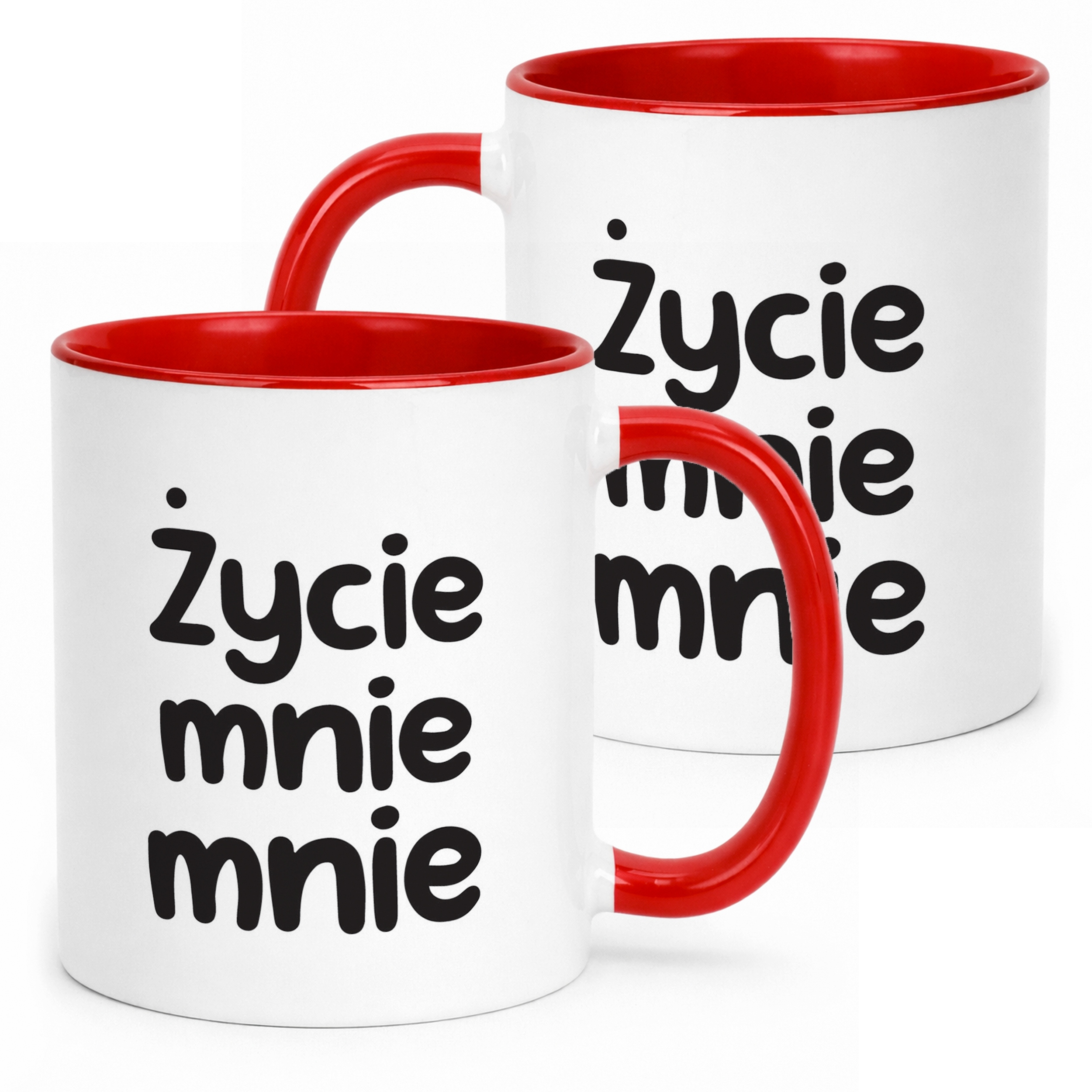 Kubek Czerwony Życie Mnie Mnie Śmieszny Zabawny Prezent