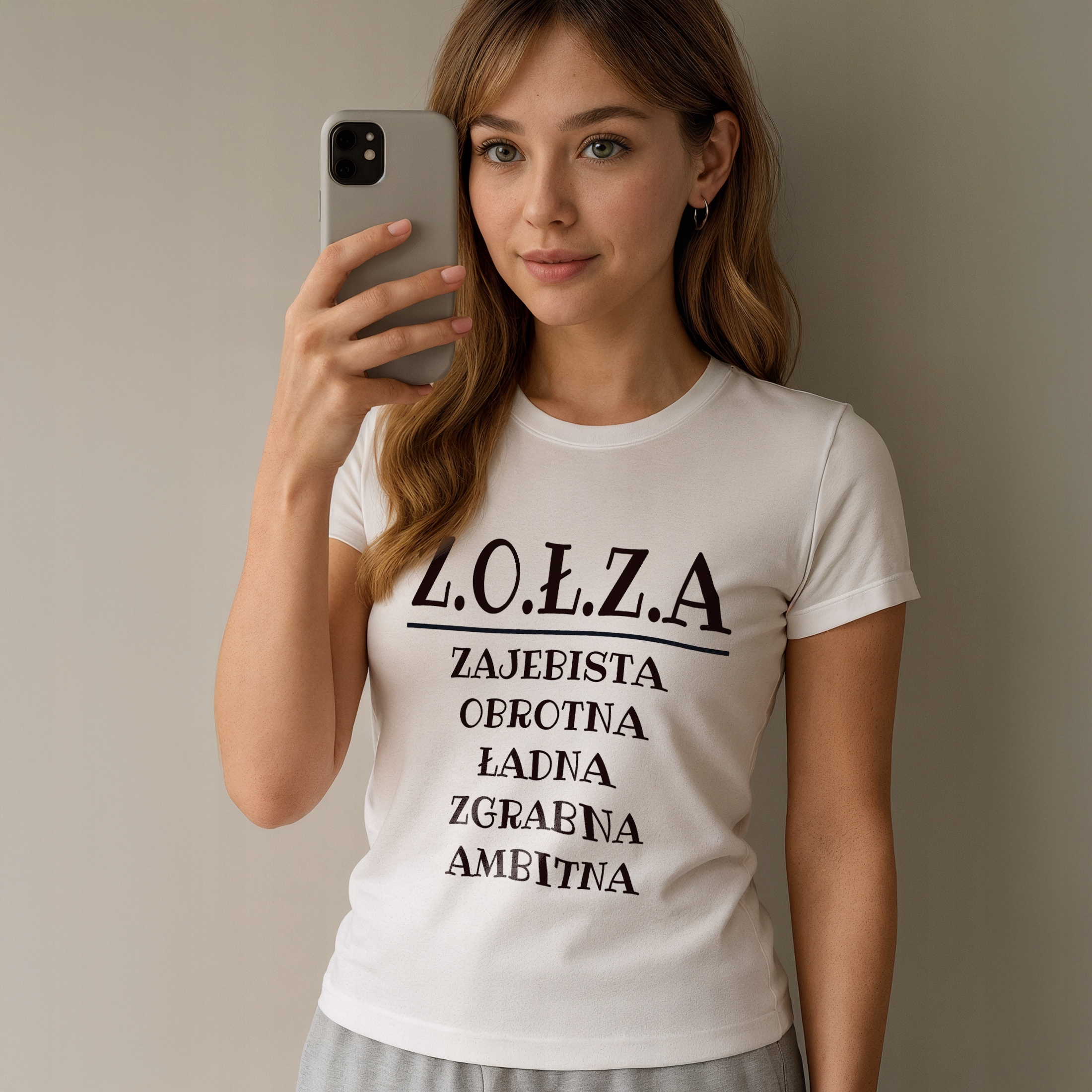 Koszulka biała damska Z.O.Ł.Z.A Zabawny Prezent