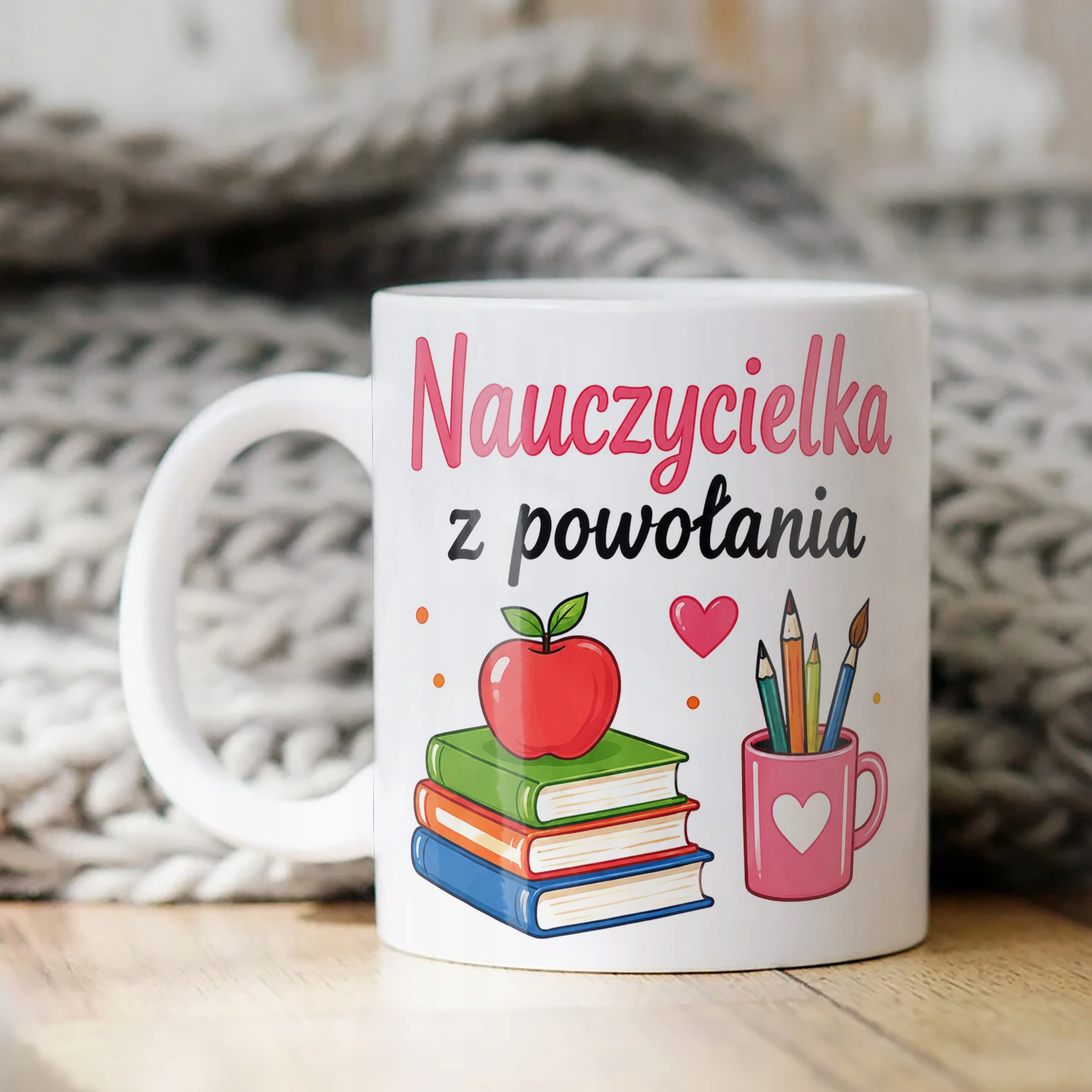 Kubek Dzień Nauczyciela Zakończenie Roku Dla Nauczycielki Prezent Upominek