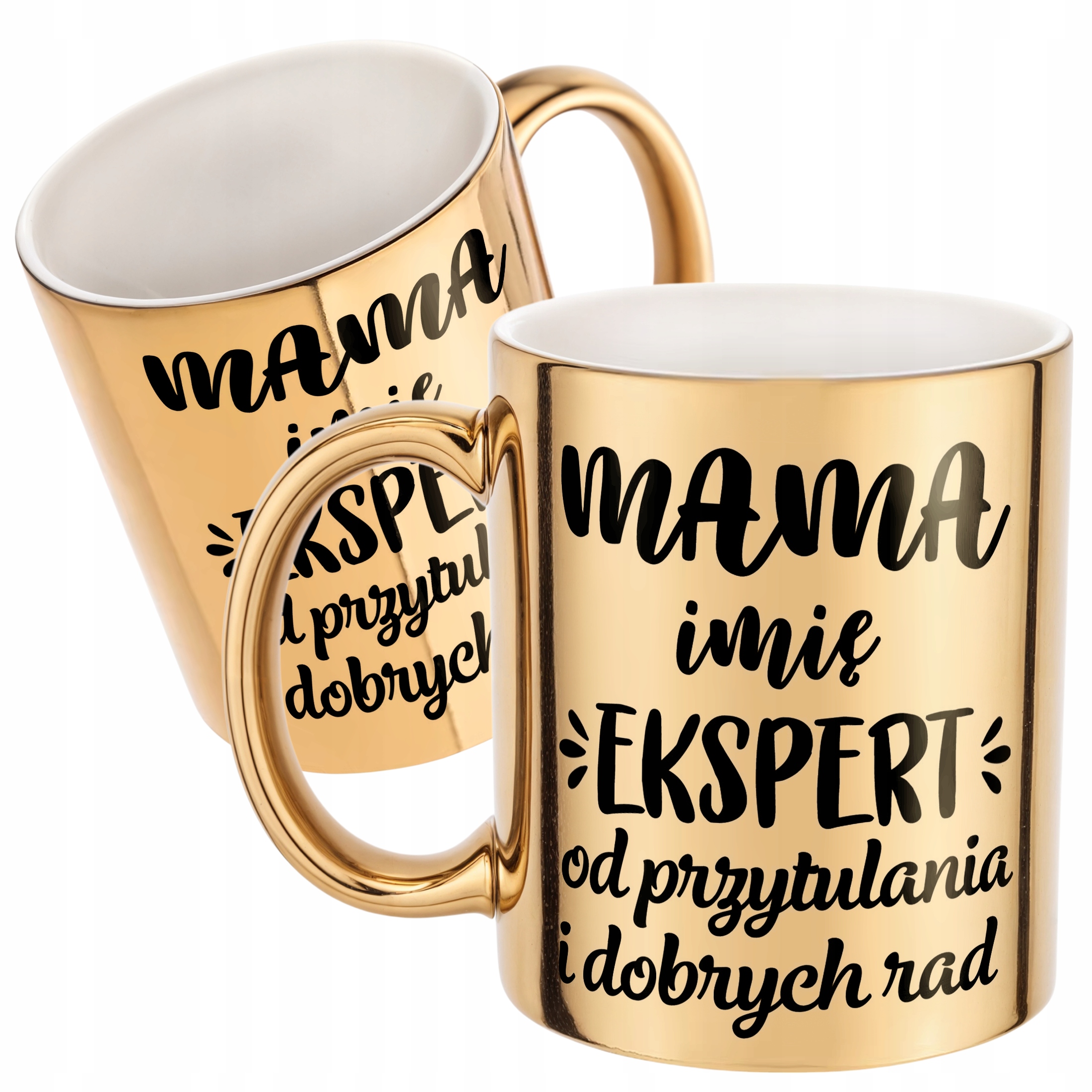 Złoty Kubek ceramiczny Personalizowany Dzień Matki Dla Mamy Prezent
