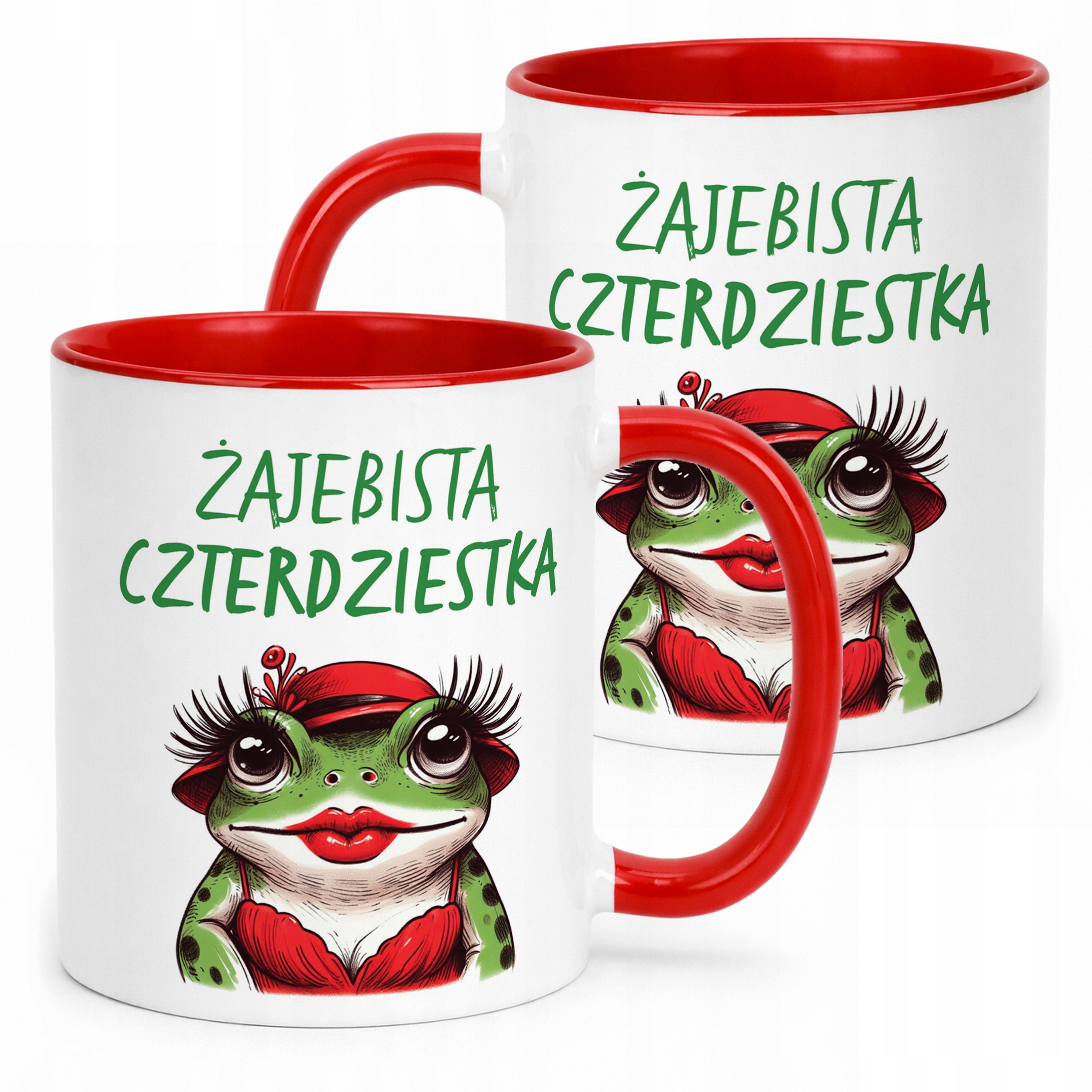 Kubek Czerwony Żajebista 40 Dla Kobiety Na Urodziny Prezent