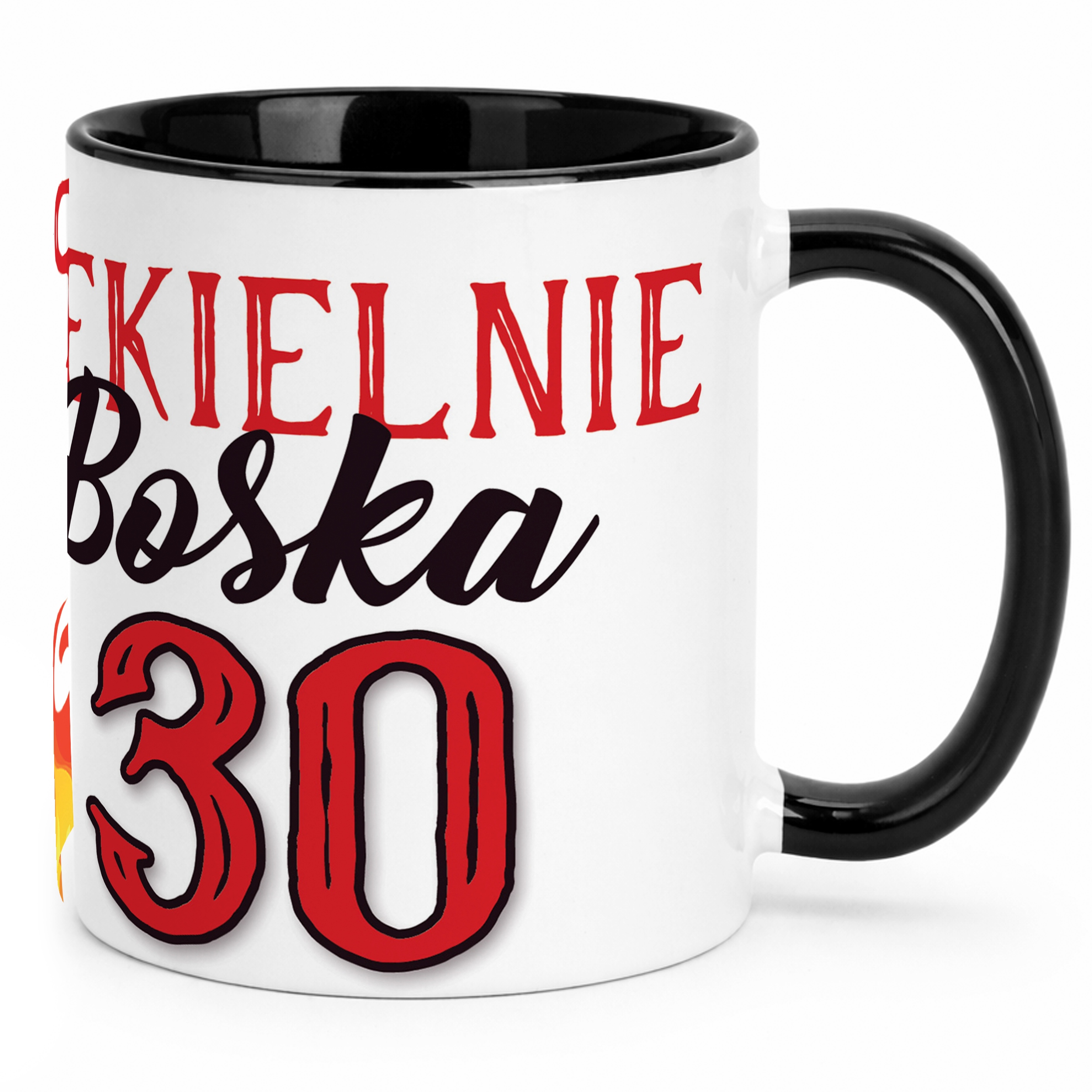 Kubek Czarny Piekielnie Boska 30 Dla Kobiety Urodziny Prezent