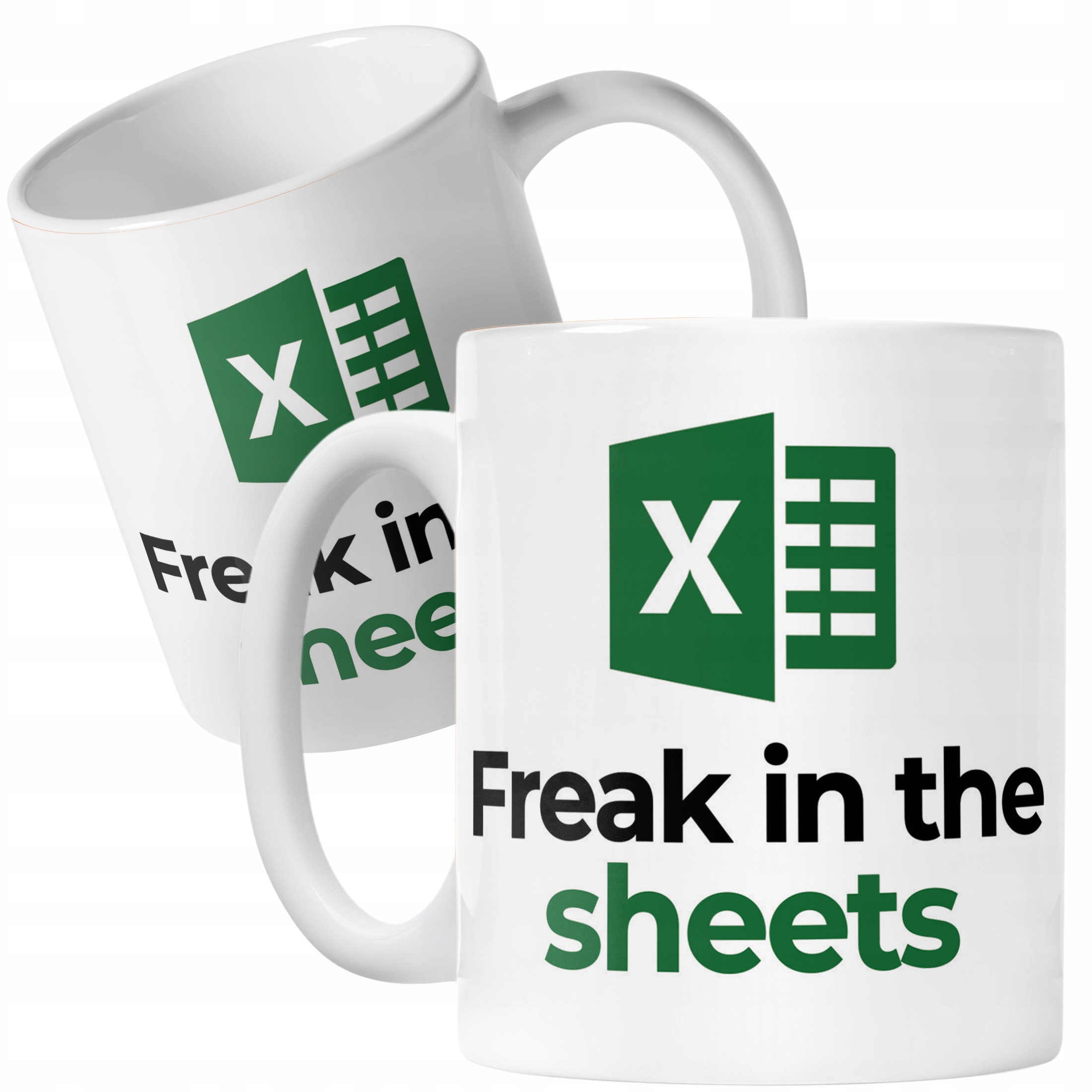 Kubek ceramiczny Freak In The Sheet Excel Zabawny Prezent Praca